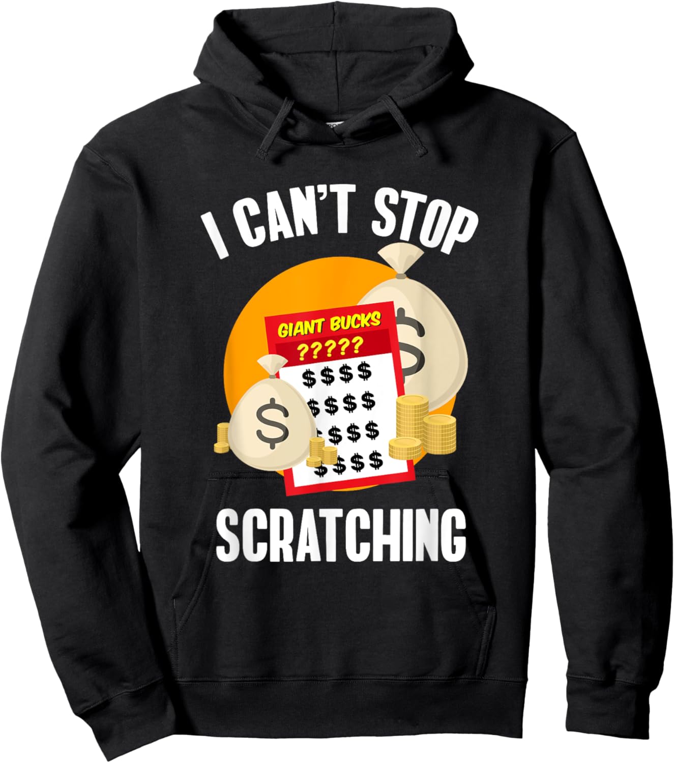 I Can't Stop Scratching Scratch Off Lottery Hoodie - Hoodie | Black