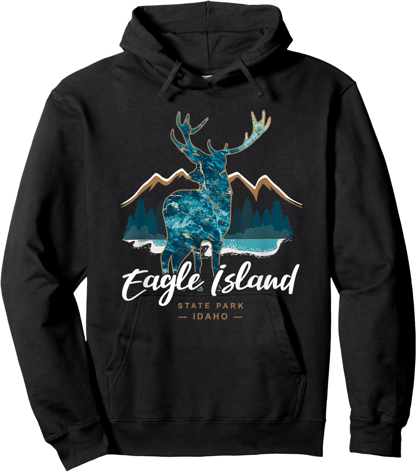 Eagle Island State Park Idaho USA Fishing Hiking Biking Hoodie - Hoodie | Black