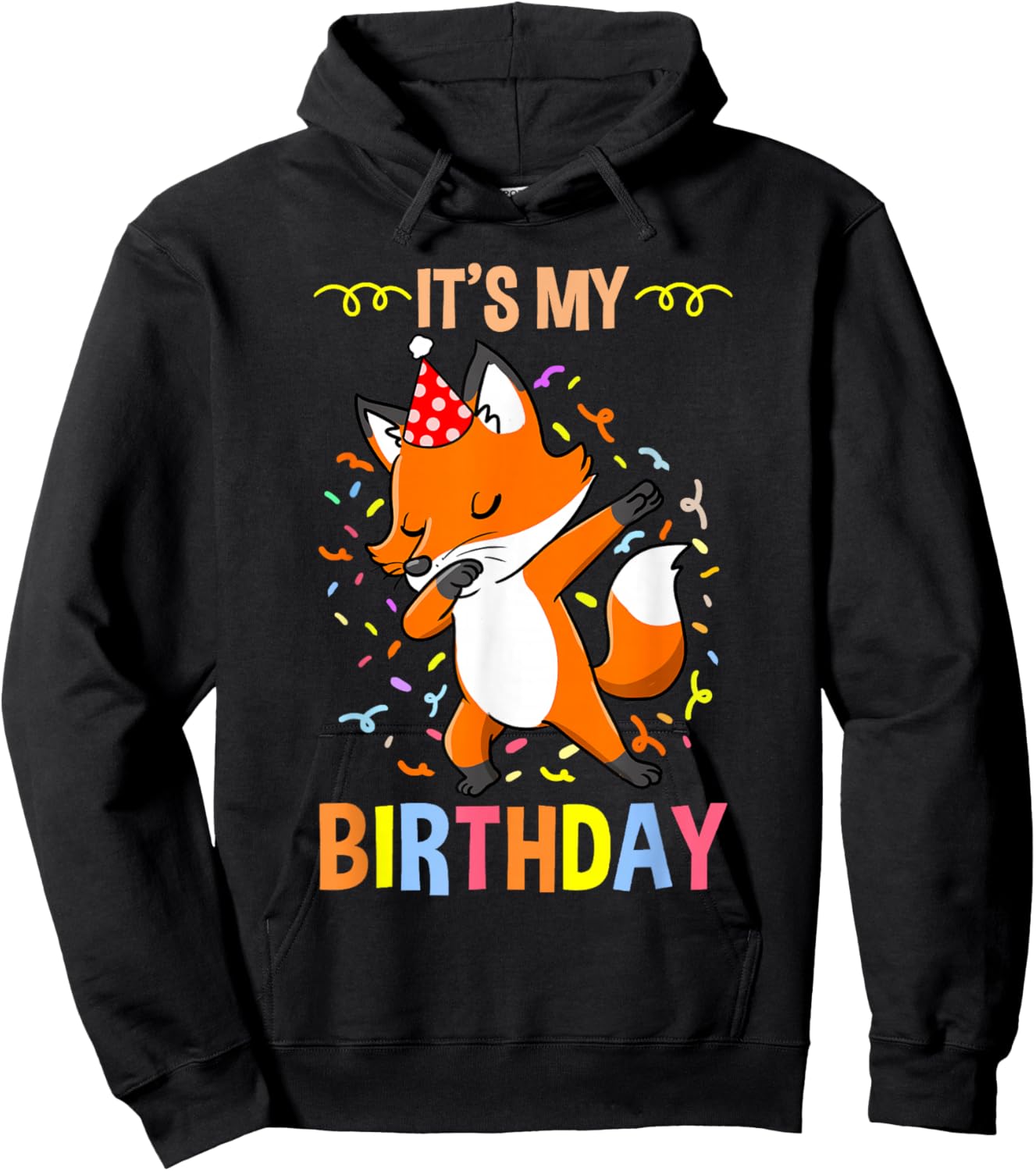 Its My Birthday Fox Hoodie - Hoodie | Black