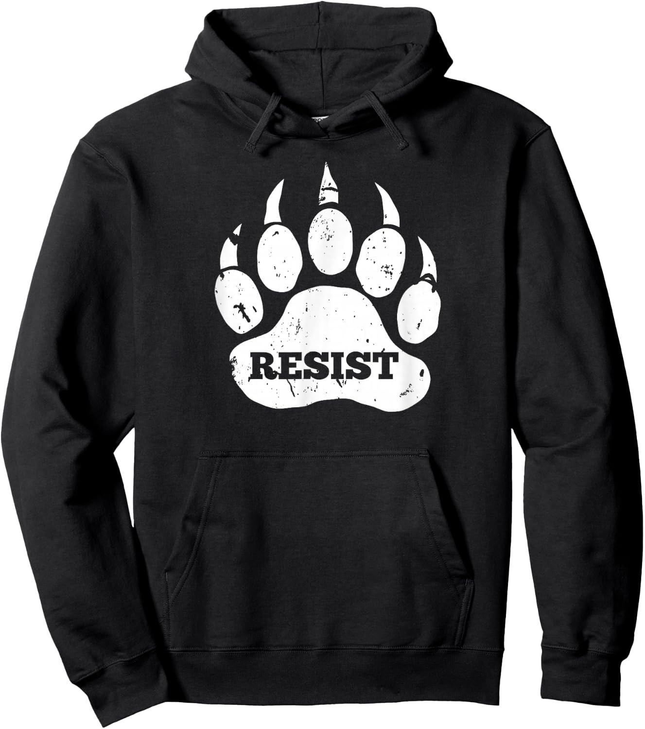 Resist Distressed Bear Paw Protect National Parks Hoodie - Hoodie | Black
