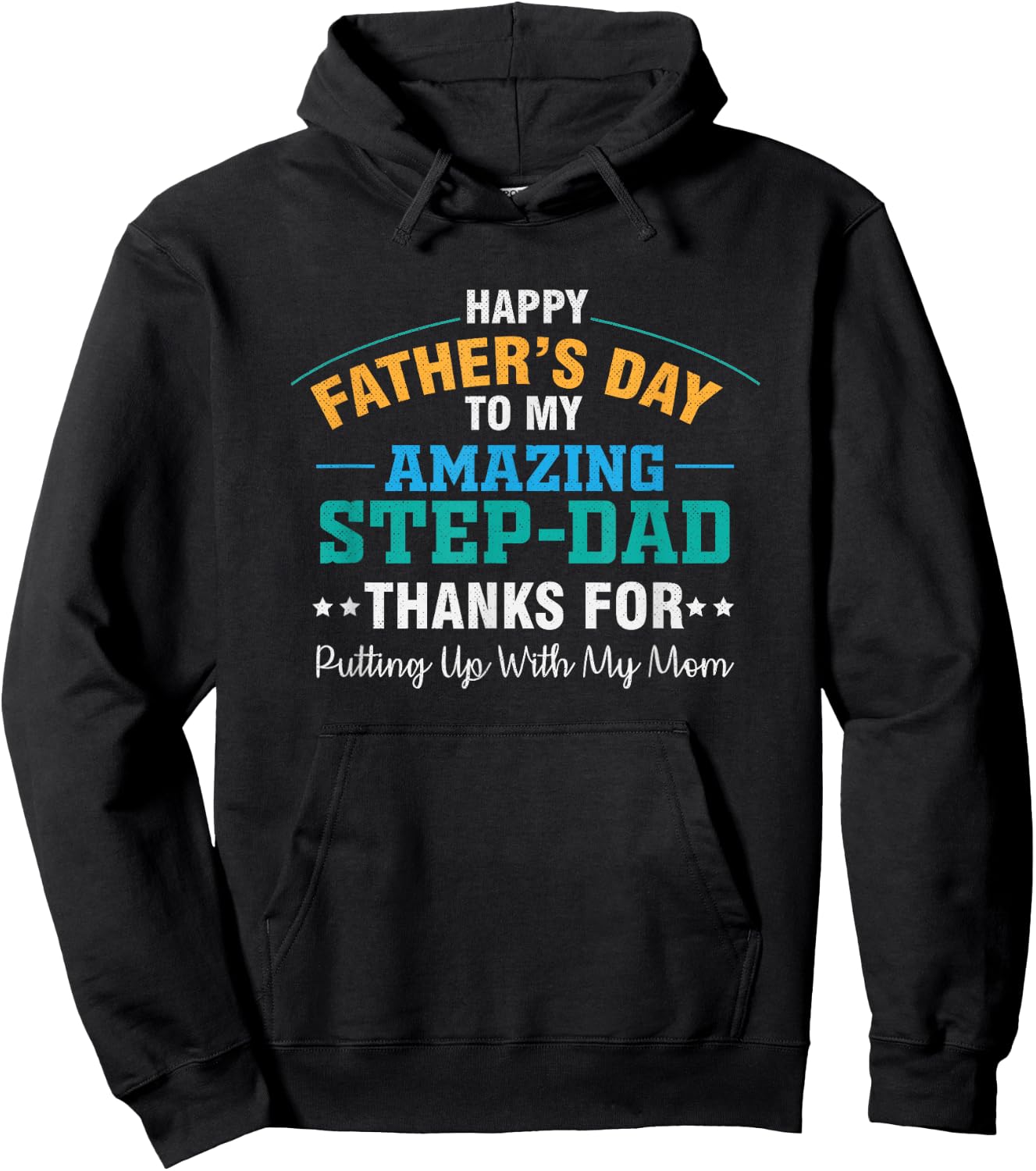 Amazing Step Father Funny Father's Day Dad Hoodie - Hoodie | Black