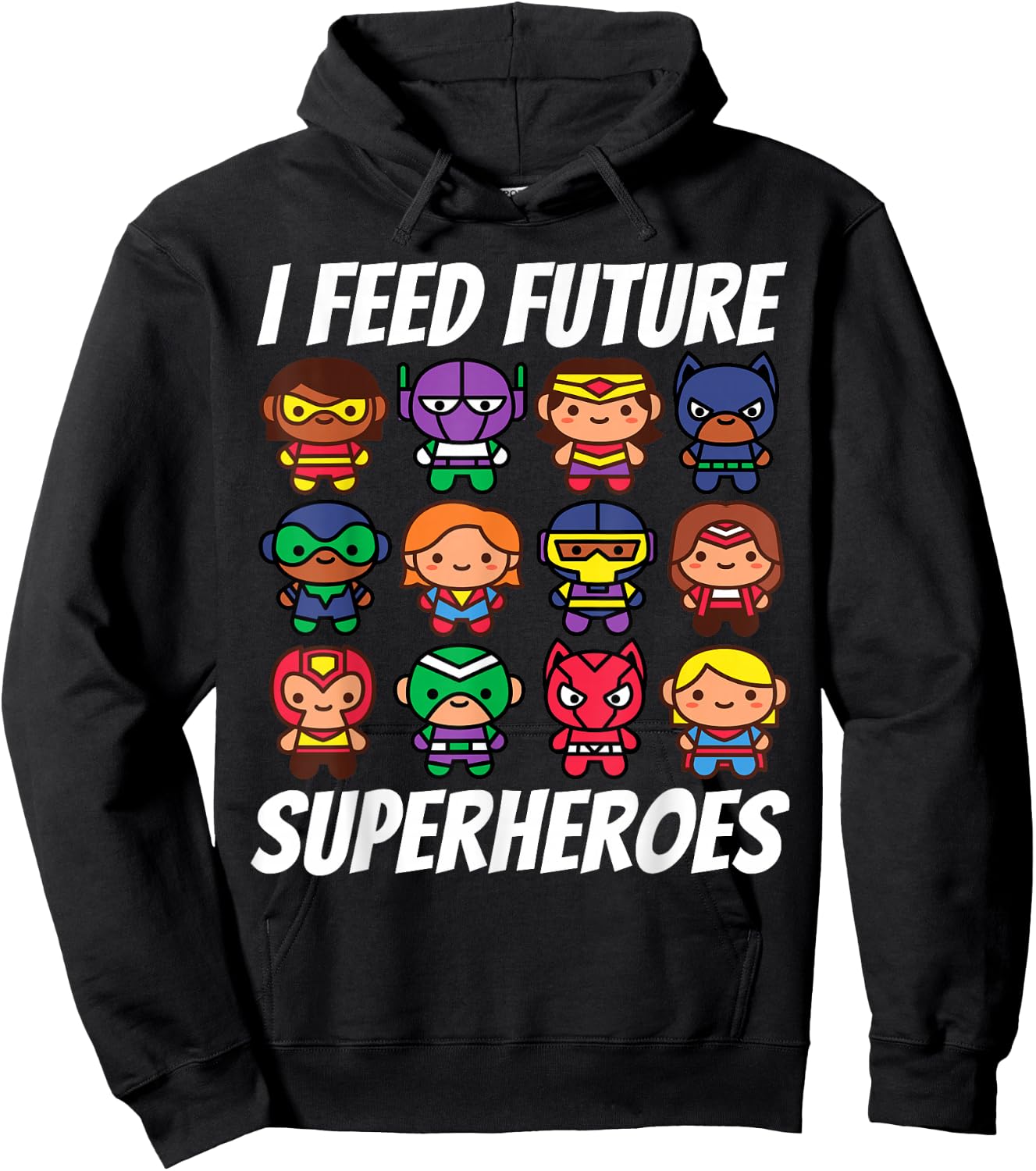 I Feed Future Superheroes School Lunch Lady Squad Hoodie - Hoodie | Black