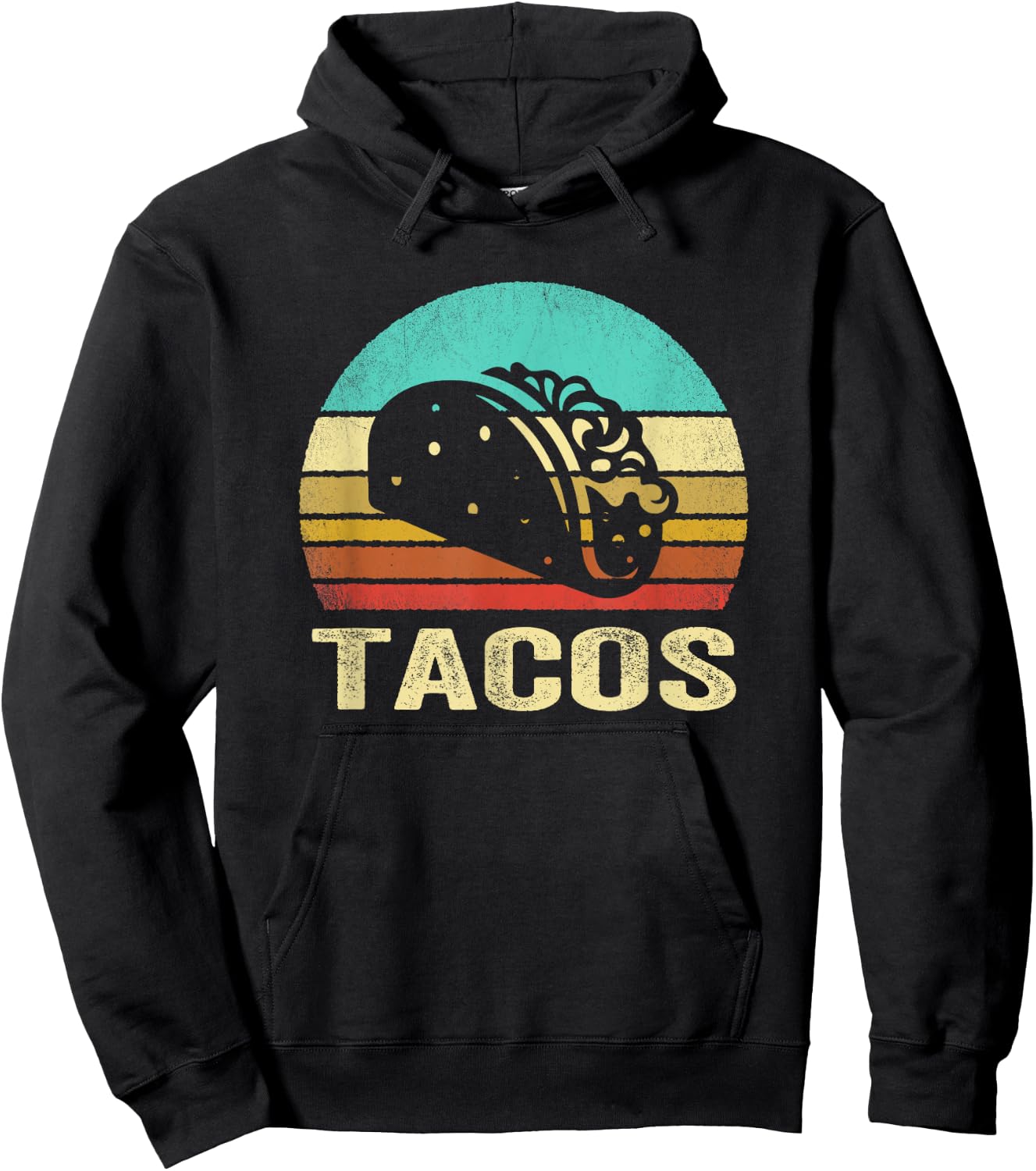 Vintage Tacos Shirt Sunset Hoodie - Hoodie | Black