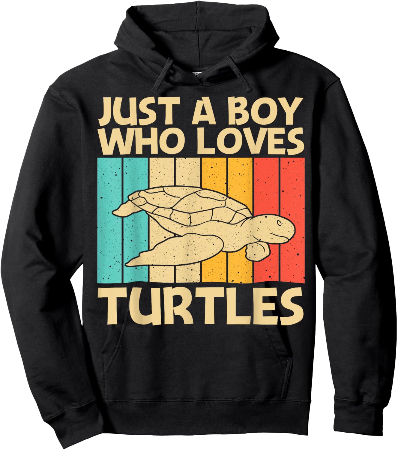 Cool Turtle Design For Boys Kids Sea Turtle Aquatic Animal Hoodie - Hoodie | Black