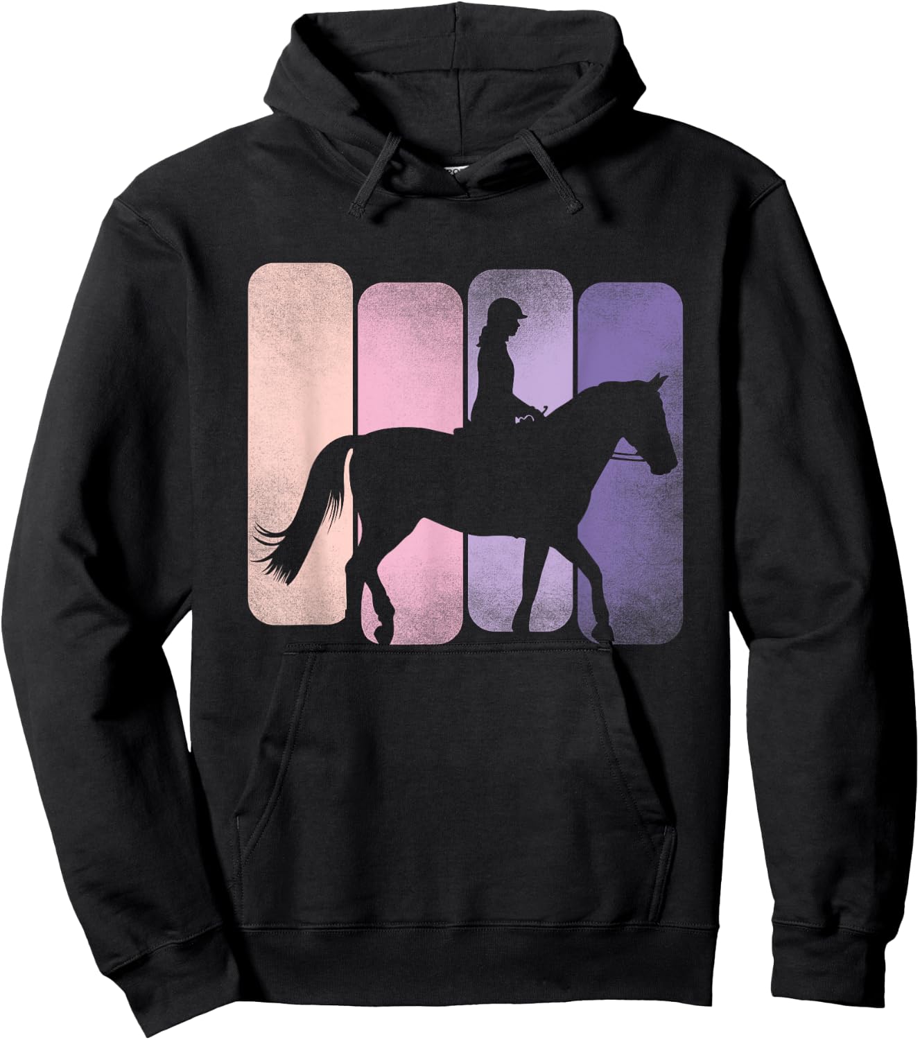 Horse Riding Horsewoman Equestrian Girl Horses Hoodie - Hoodie | Black