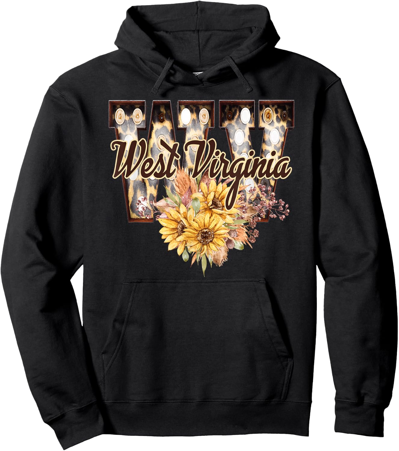 West Virginia State Beautiful WV Country Roads Hoodie - Hoodie | Black