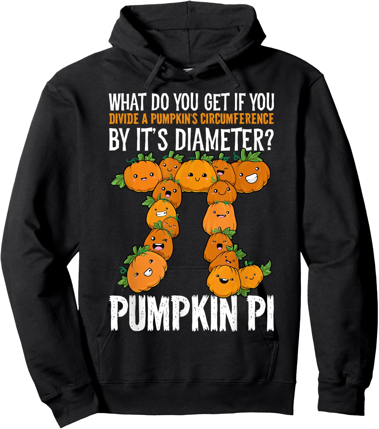 Math Shirt Pumpkin Pi Math Teacher Halloween Thanksgiving Pi Hoodie - Hoodie | Black
