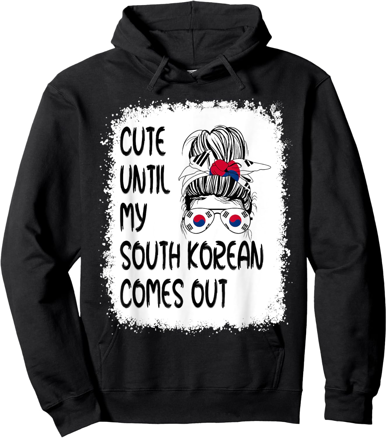 Funny Cute Until My South Korean Comes Out Hoodie - Hoodie | Black