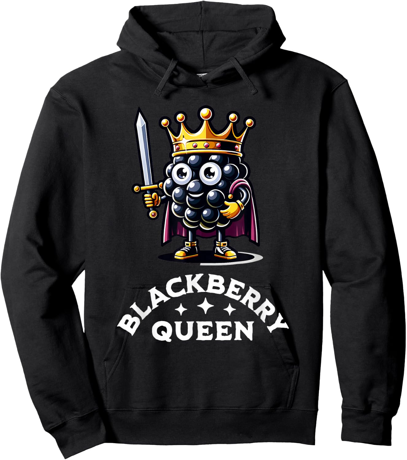 Blackberry Queen Funny Fruit Blackberry Bush Black Berry Hoodie - Hoodie | Black