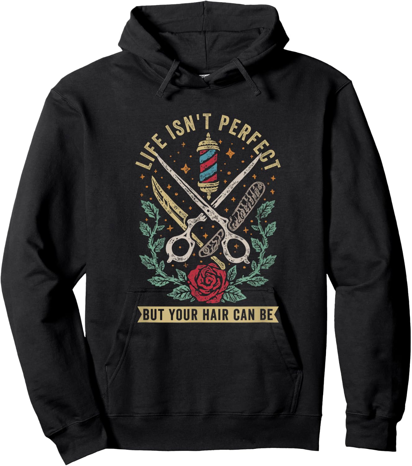 Barber - Hairdresser Hairstylist Barbershop Barber Small Hoodie - Hoodie | Black