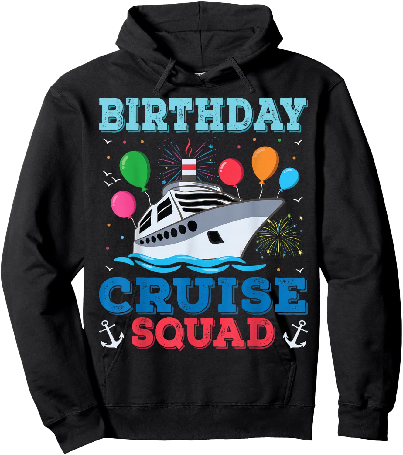 Birthday Cruise Squad Birthday Party Cruise Squad 2022 Hoodie - Hoodie | Black