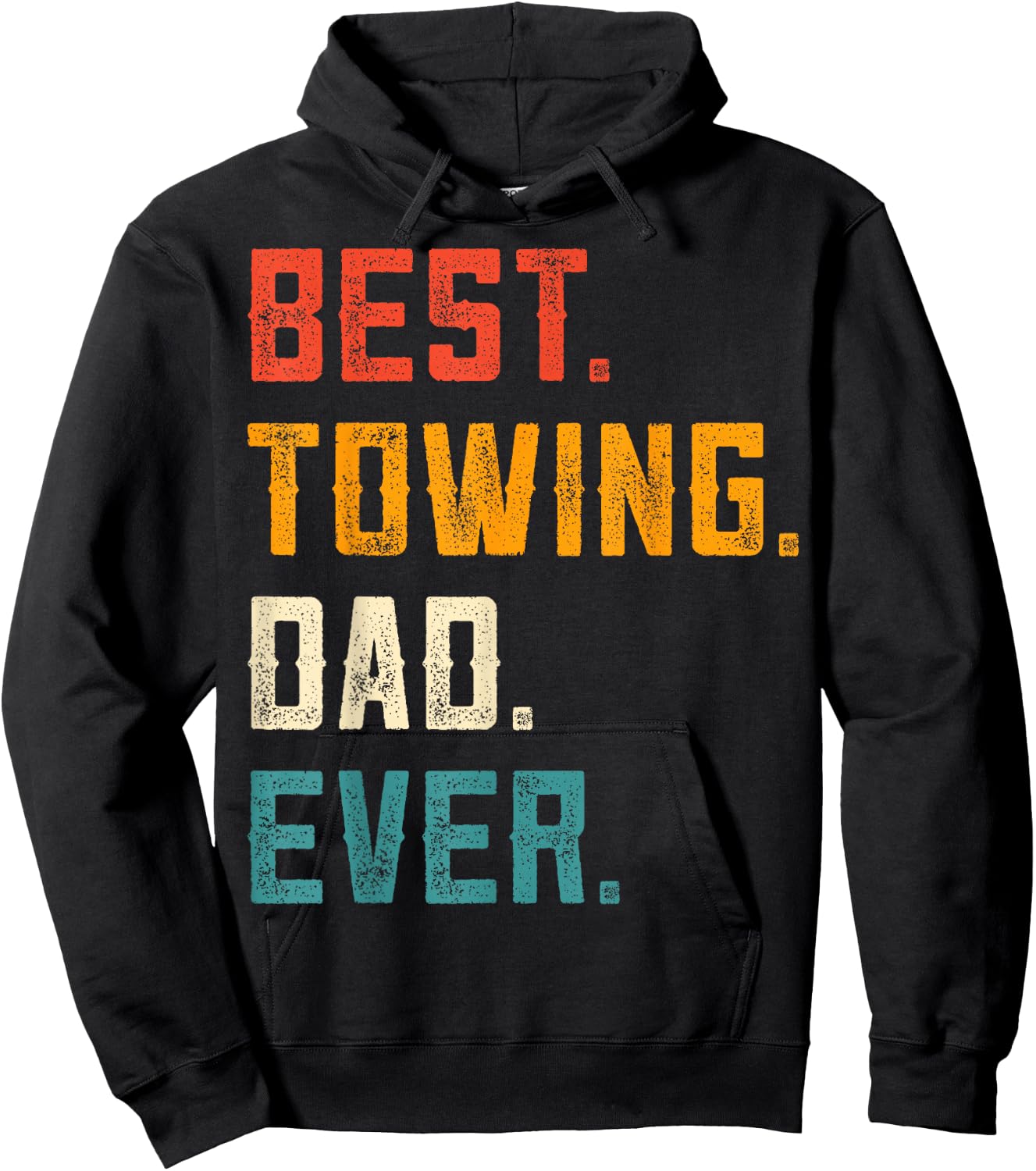 Best Towing Dad Ever - Vintage Wrecker Dad Tow Truck Driver Hoodie - Hoodie | Black