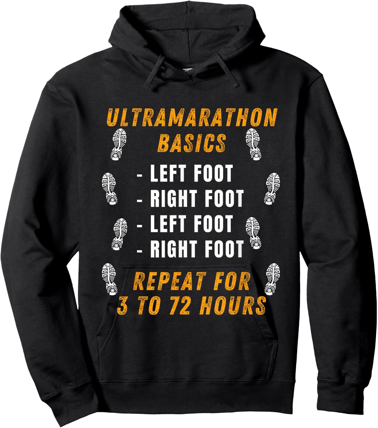 Ultramarathon Basics Running Funny Marathon Ultra Runner Hoodie - Hoodie | Black