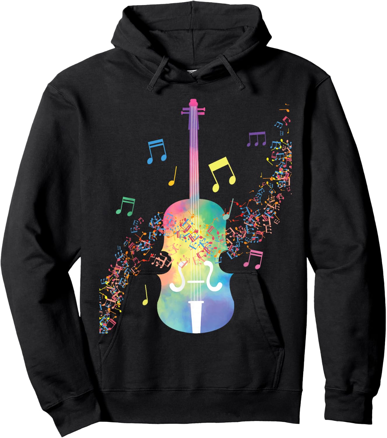 Colorful Cello Player Cellist Musician Classical Music Hoodie - Hoodie | Black