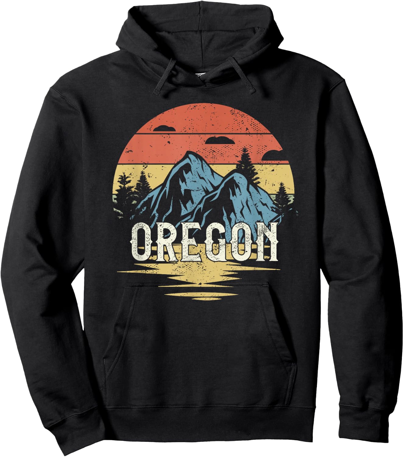 Oregon Retro Vintage Hoodie - Hoodie | Black