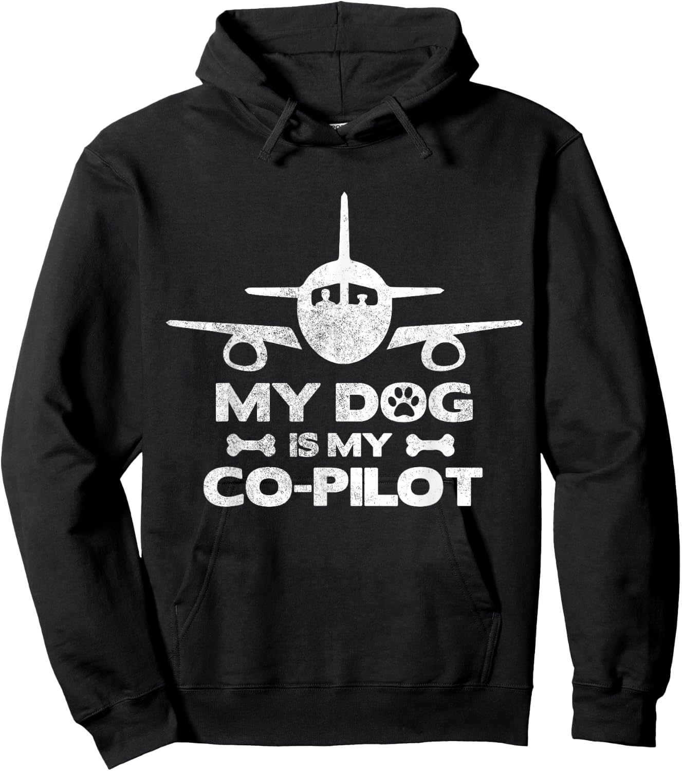 My Dog Is My Co Pilot Aviation Aviator Flying Hoodie - Hoodie | Black
