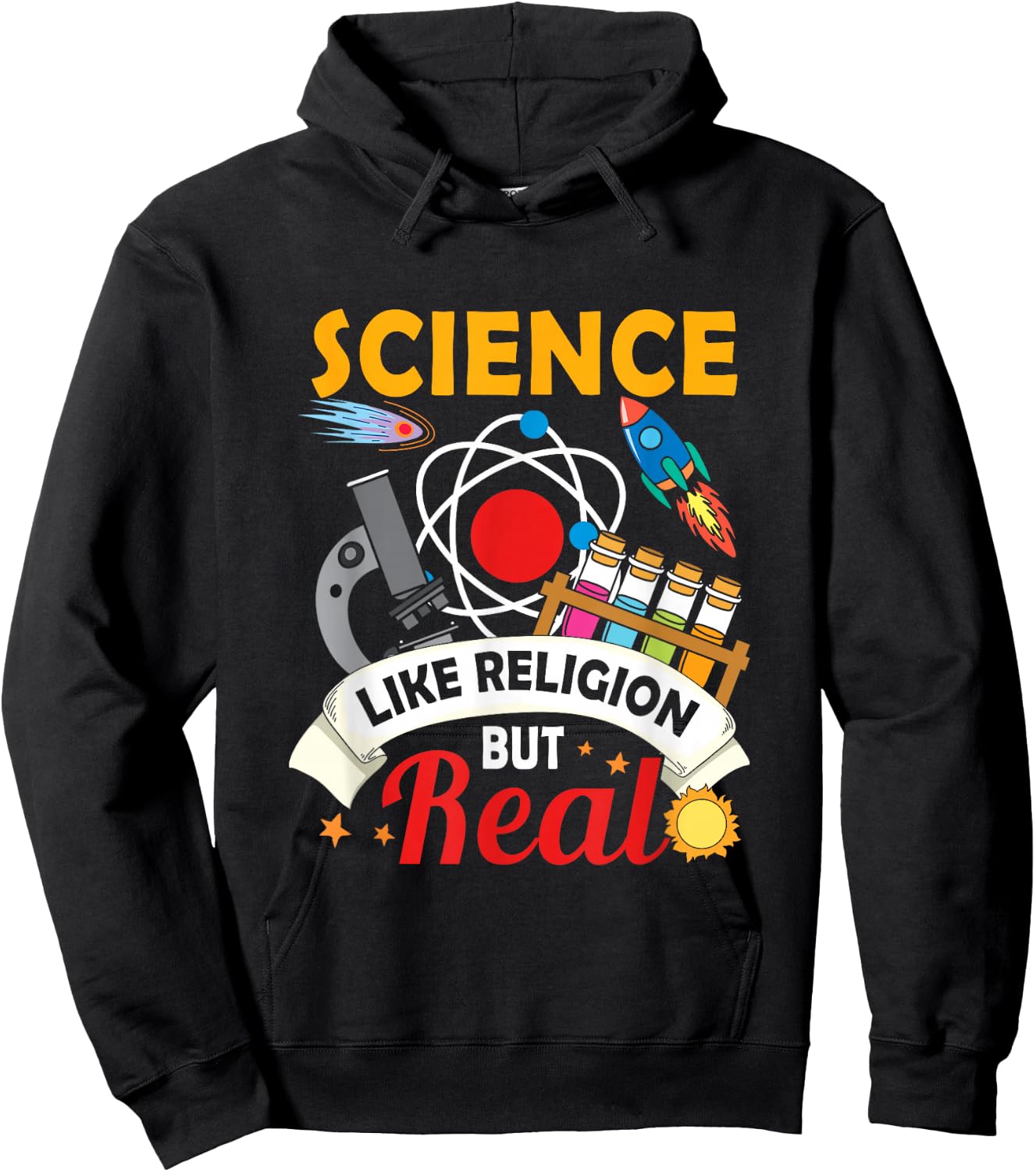 Science Like Religion, But Real Scientists, Chemicals, Religion Hoodie - Hoodie | Black