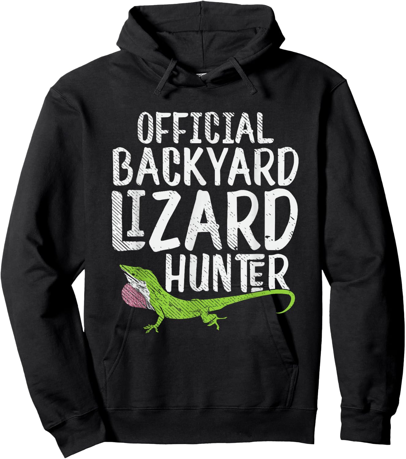 Lizard hunter Gift Reptile fans boy or man Hoodie - Hoodie | Black