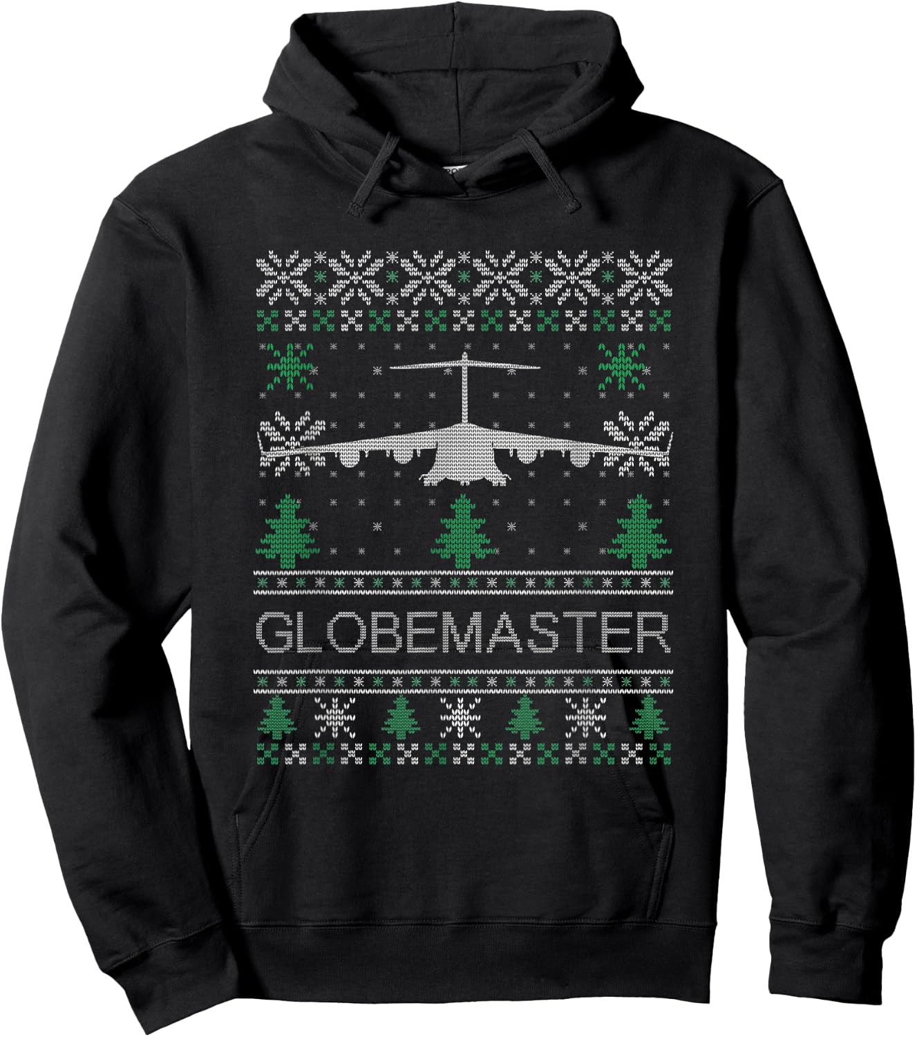 C-17 Ugly Christmas Hoodie - Hoodie | Black