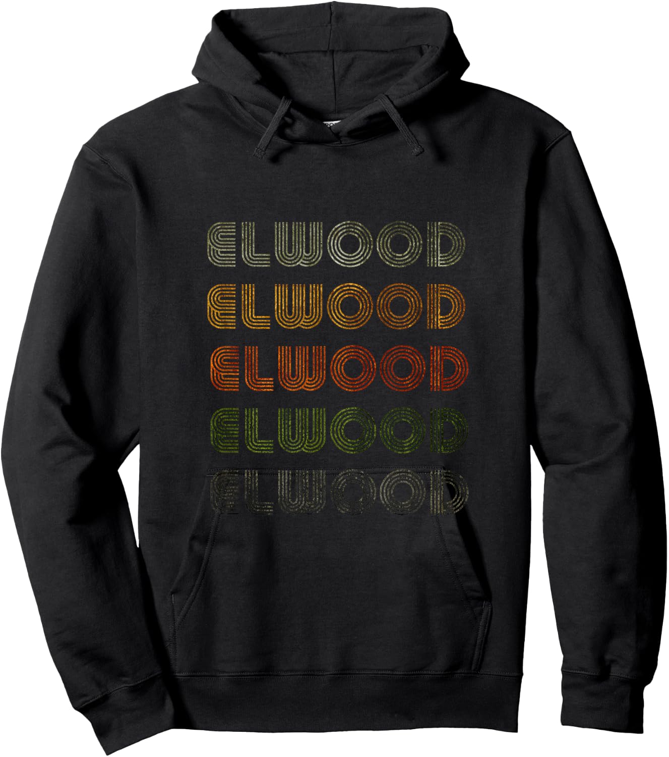 Love Heart Elwood Grunge/Vintage Style Black Elwood Hoodie - Hoodie | Black