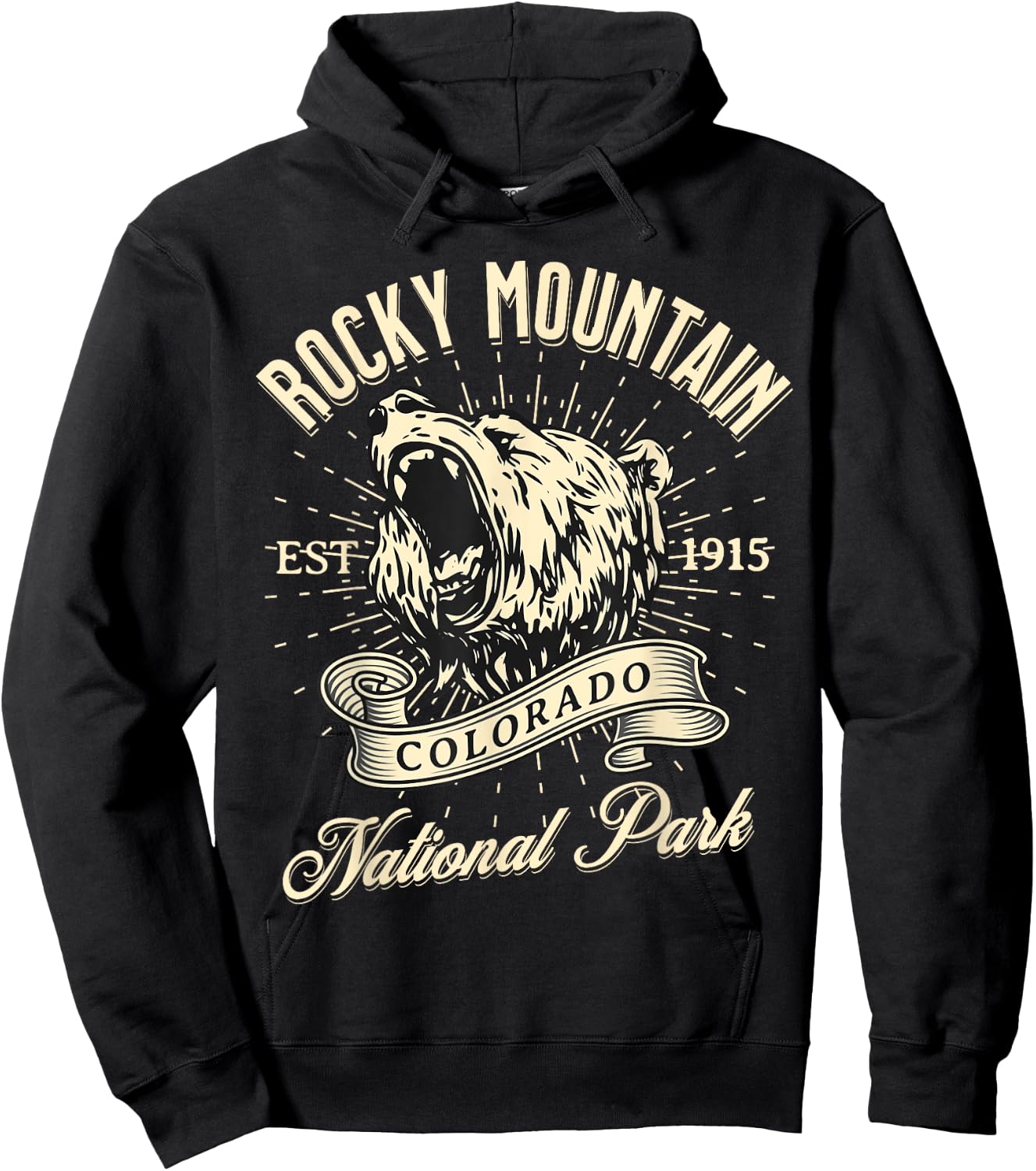Rocky Mountain National Park Colorado Bear Hike Outdoors Hoodie - Hoodie | Black