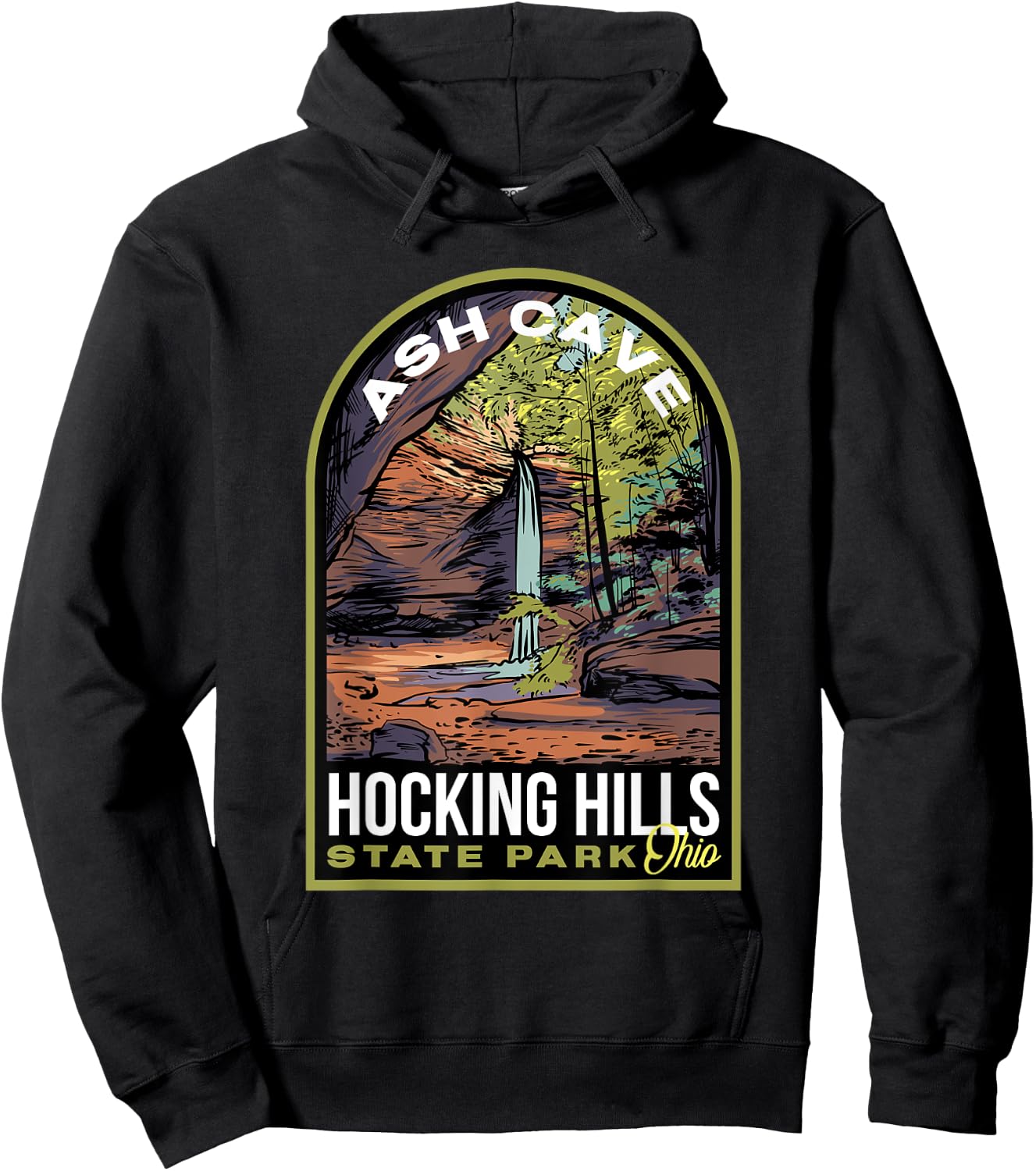 Hocking Hills State Park Ohio Hoodie - Hoodie | Black