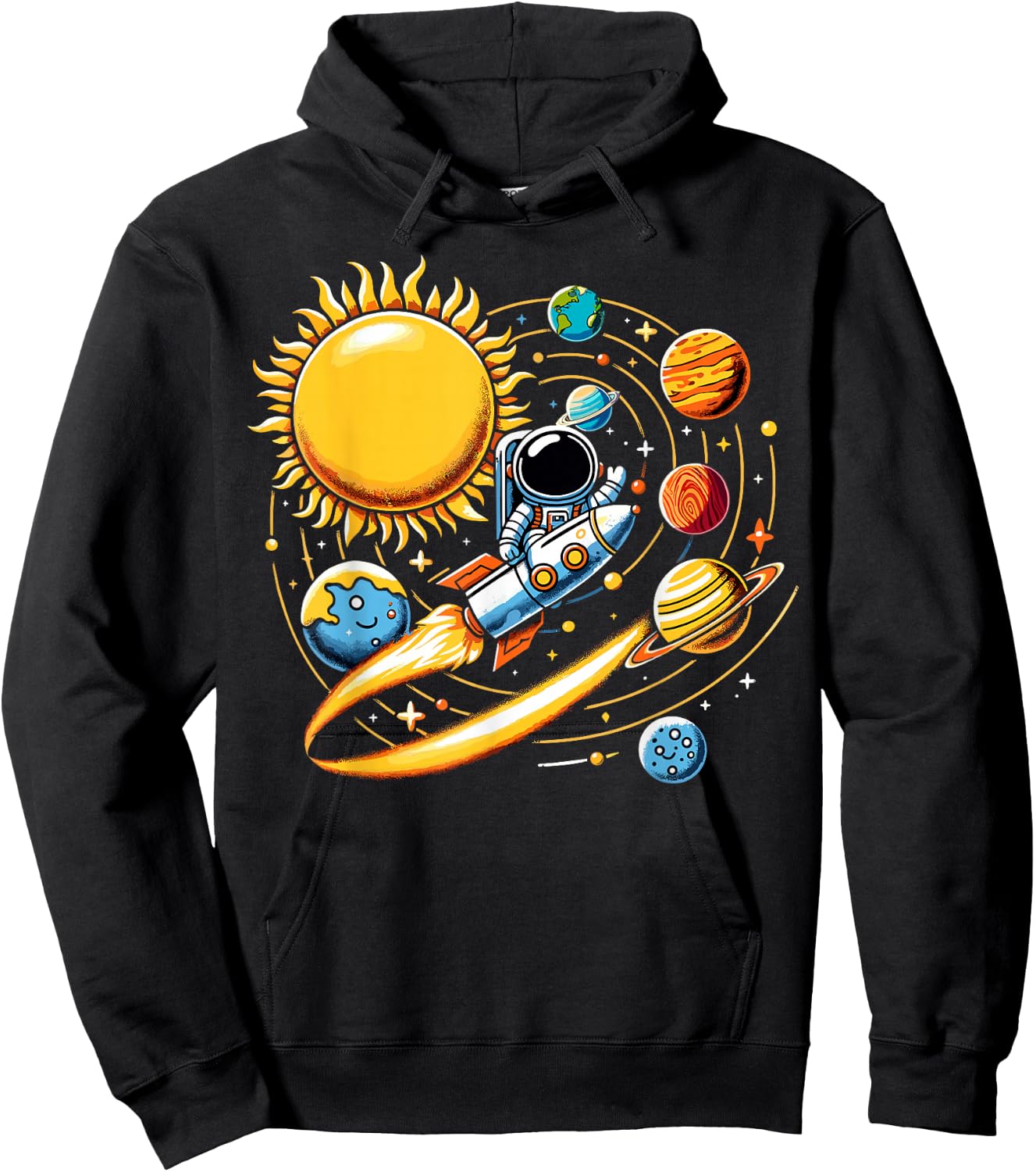Solar System Planets Science Space Astronaut Hoodie - Hoodie | Black