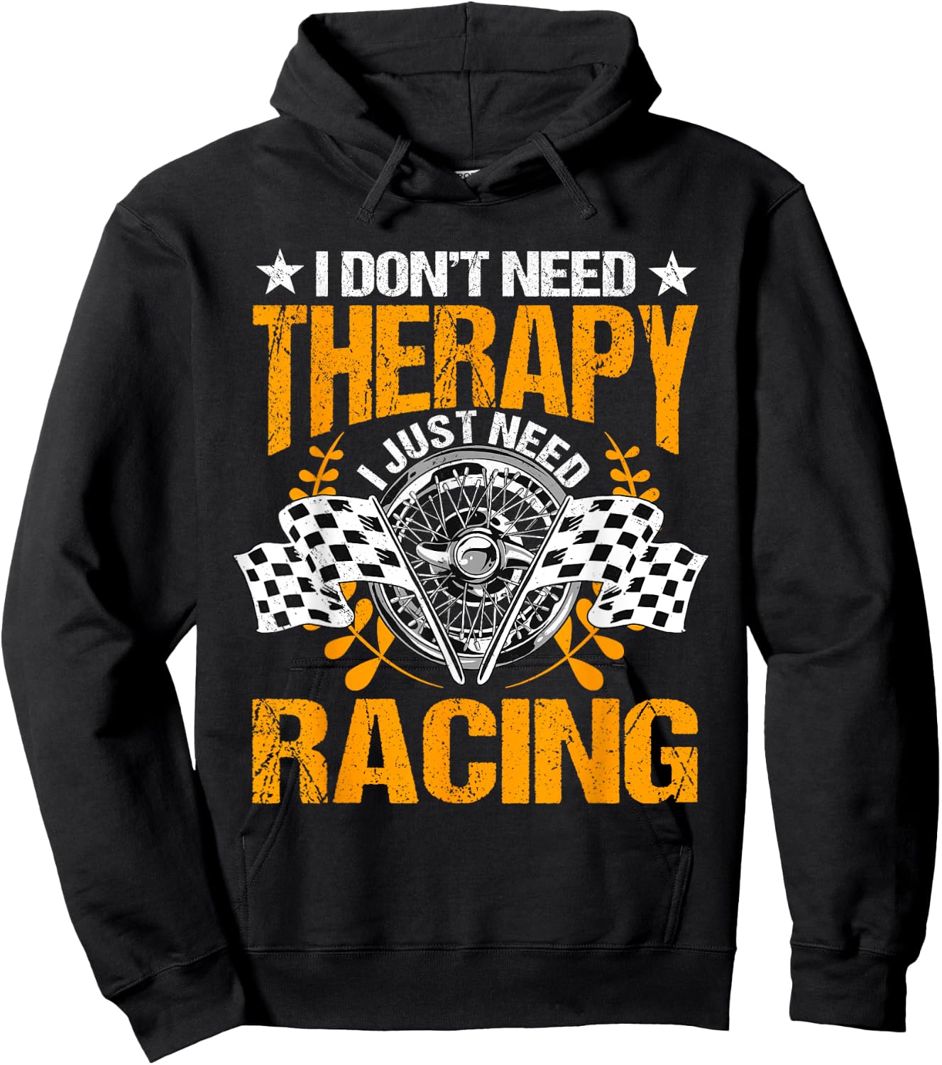 Racing Therapy Racer Race Track Racetrack Racers Raceday Hoodie - Hoodie | Black