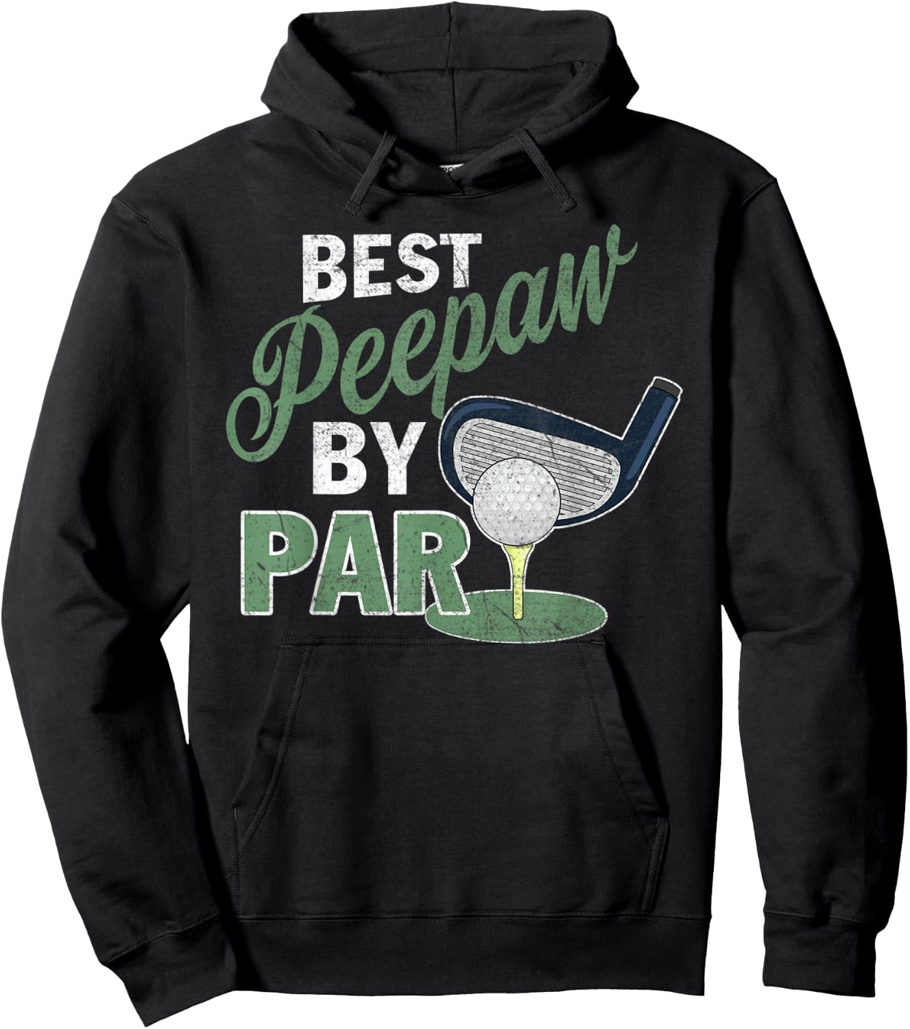 Best Peepaw By Par Father's Day Golf Sports Hoodie - Hoodie | Black