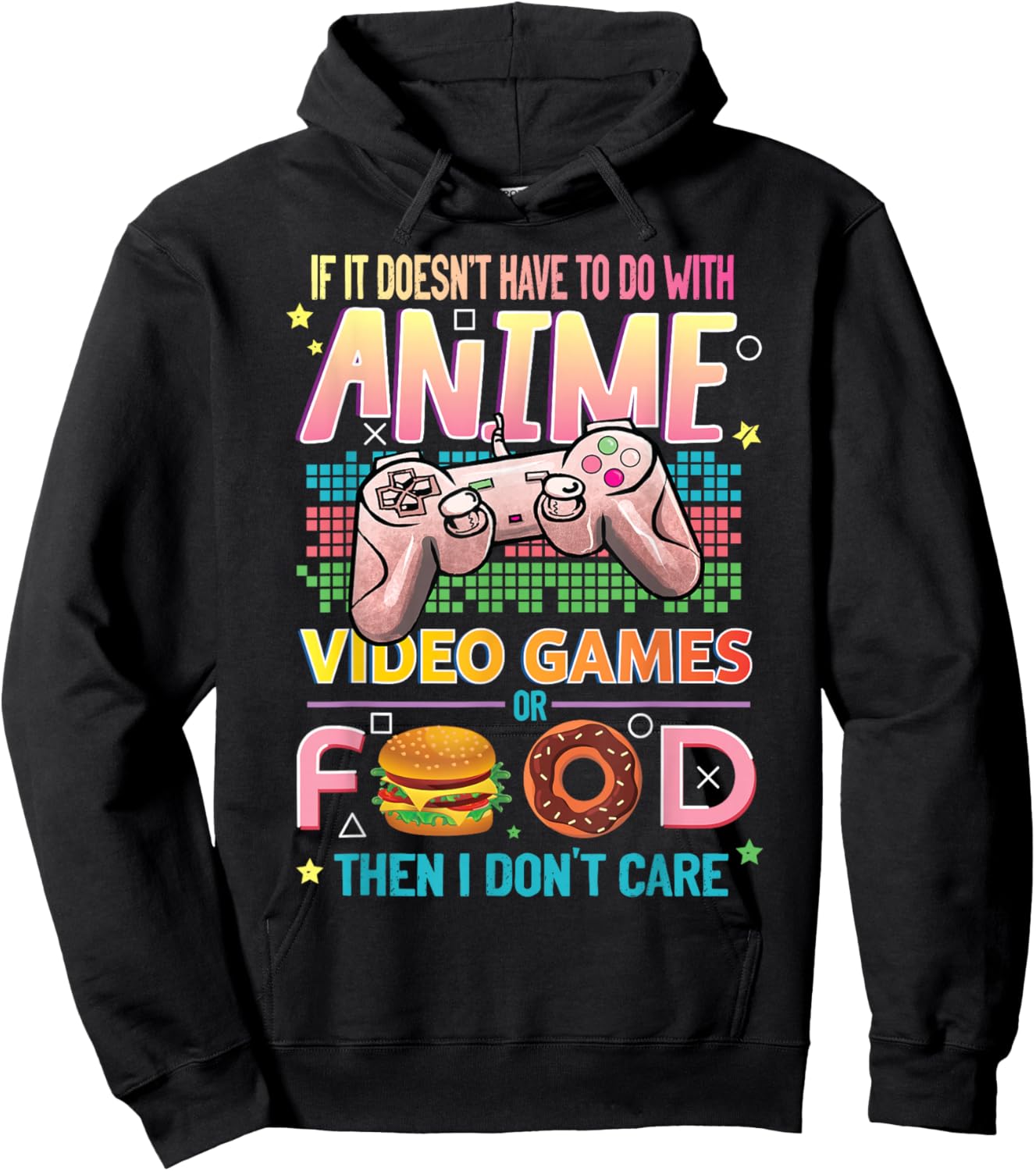 Anime Video Games Food - Anime Lovers Gifts Idea Girls Boys Small Hoodie - Hoodie | Black