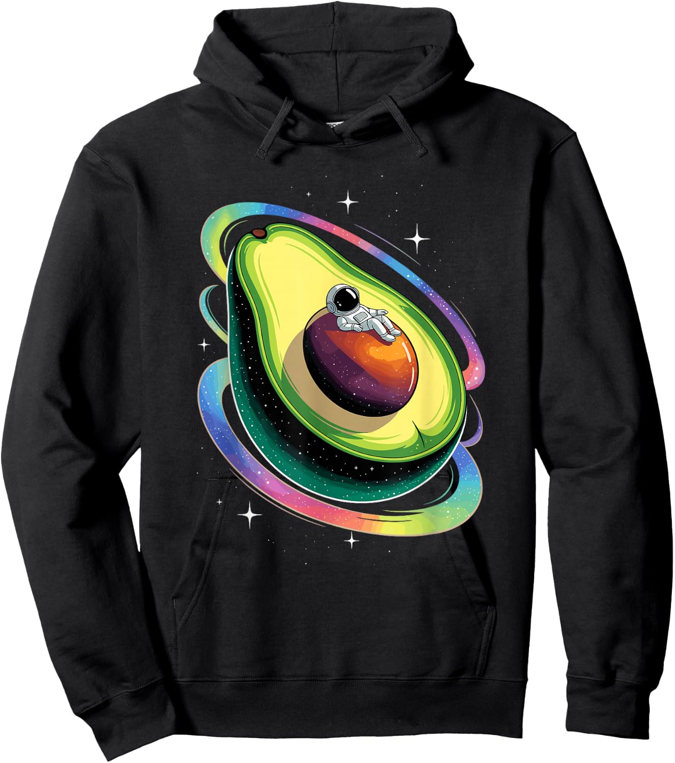 Astronaut Space Avocado Planet Stars Galaxy Avocados Hoodie - Hoodie | Black