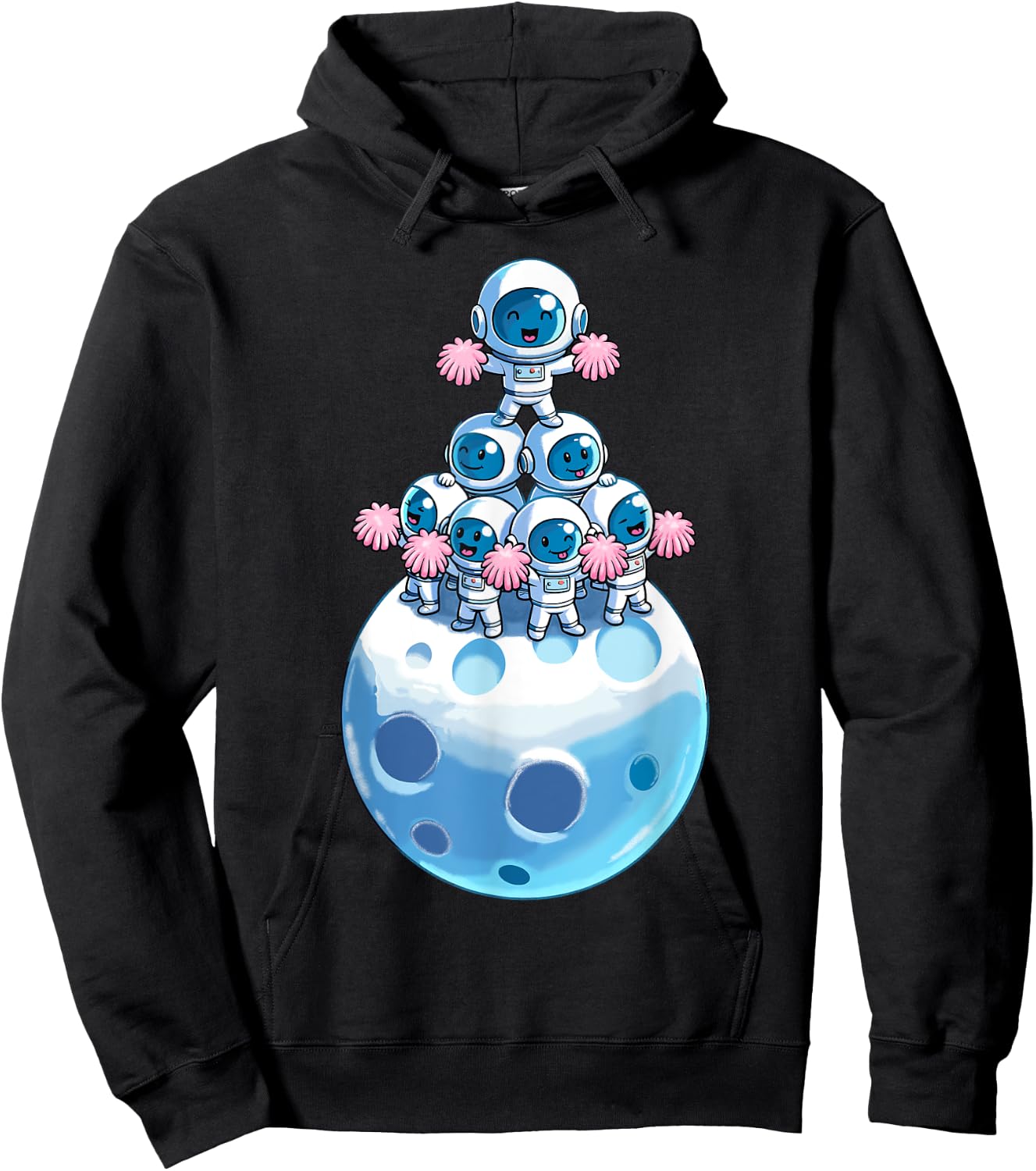 Astronaut Cheerleading Cheerleader Cheer Flyer Kids Hoodie - Hoodie | Black