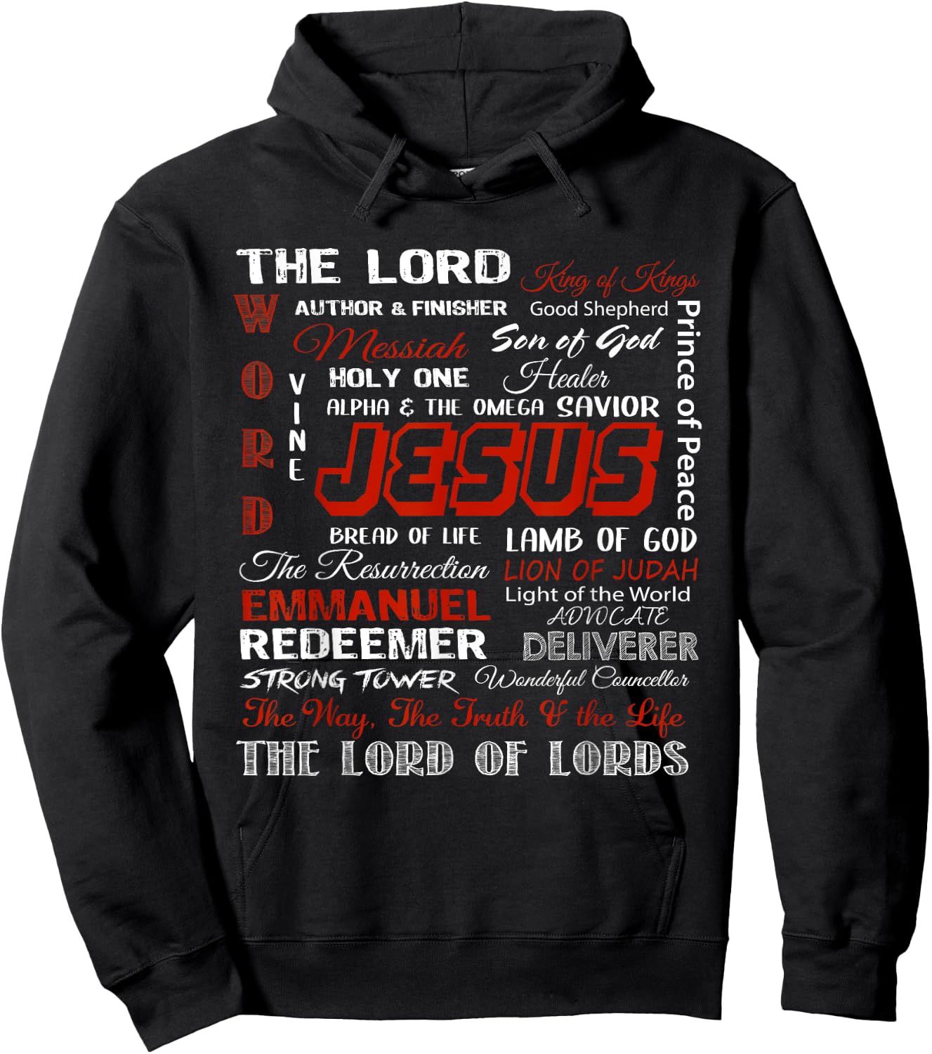 Jesus Is The King, The Lord Of Lords Christian Bible Verses Hoodie - Hoodie | Black
