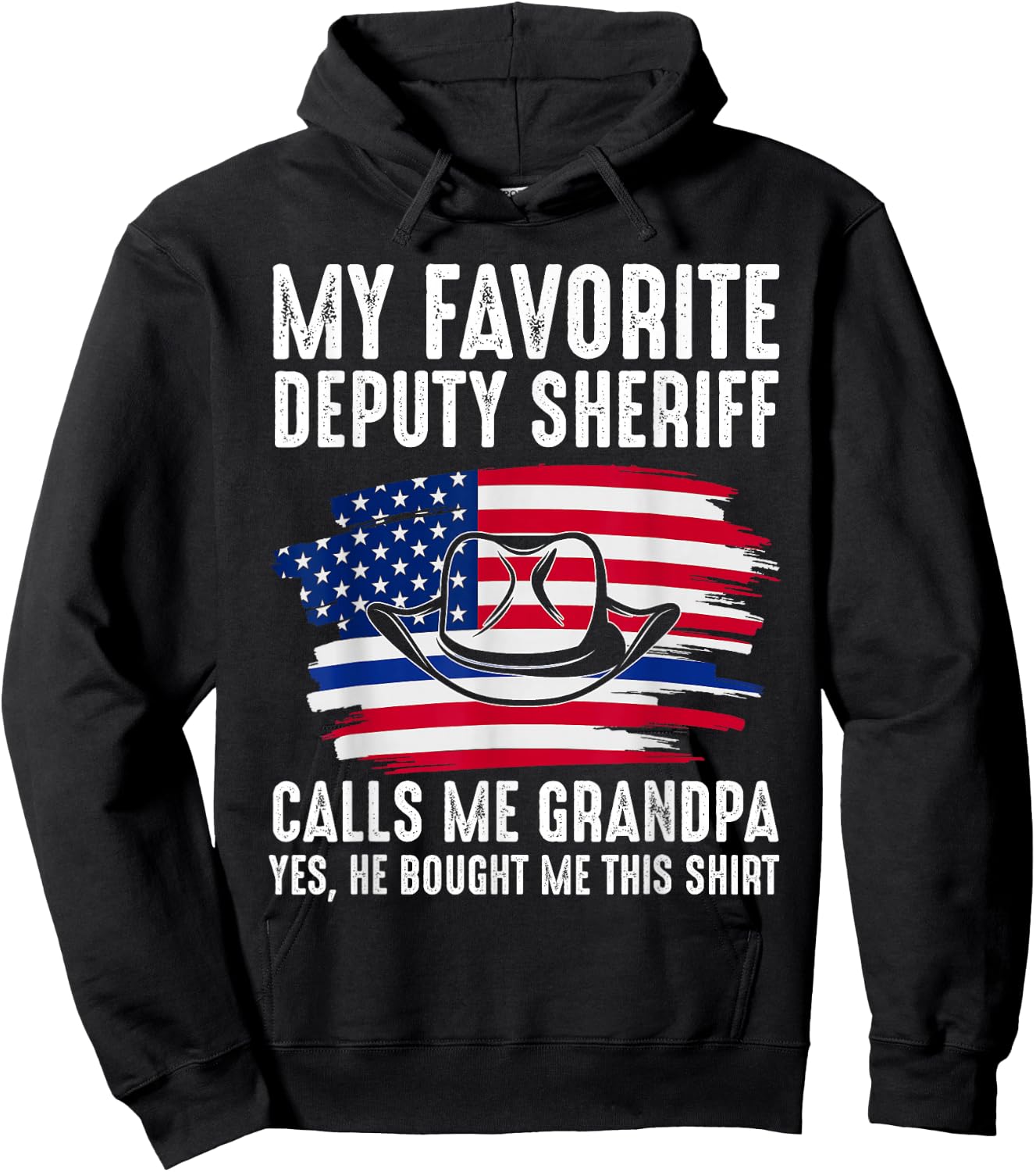 My Deputy Sheriff calls me Grandpa Deputy Sheriff Hoodie - Hoodie | Black
