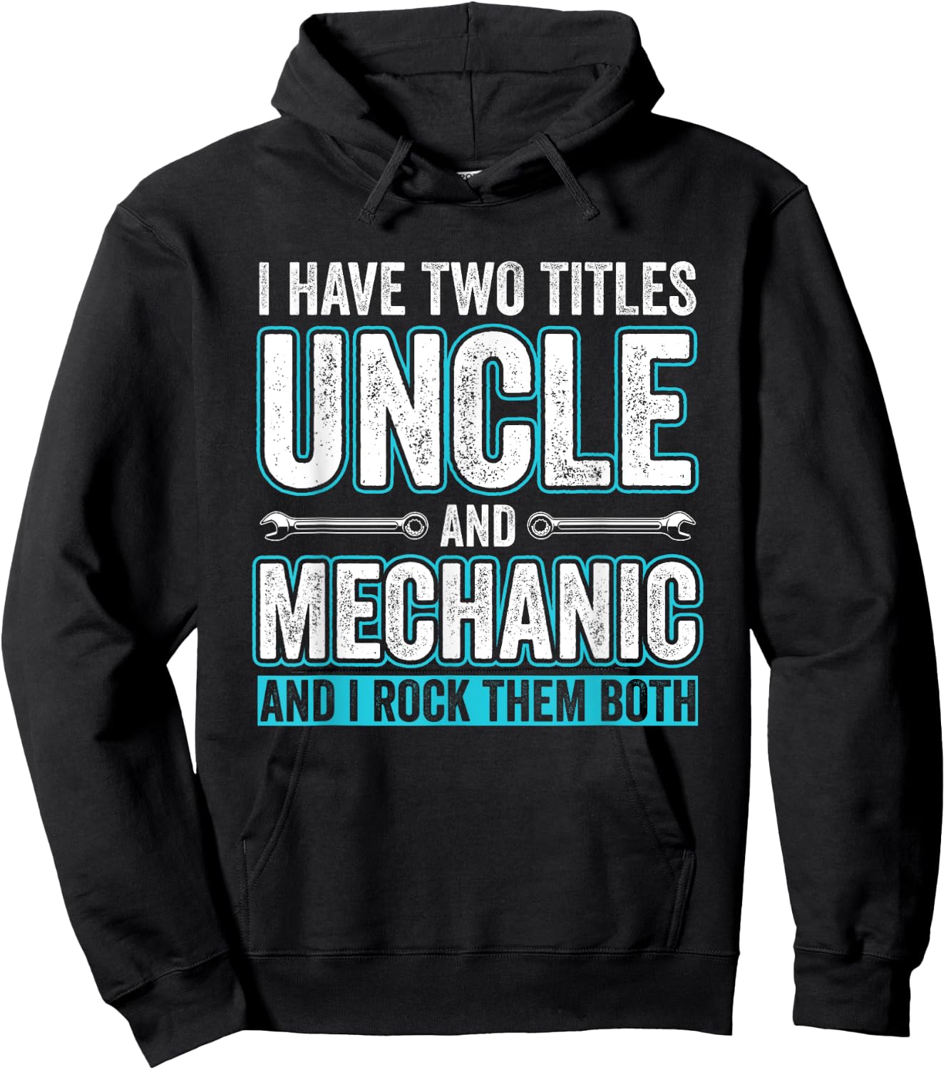 Uncle and Mechanic Funny Garage Fixing Cars Uncle Hoodie - Hoodie | Black