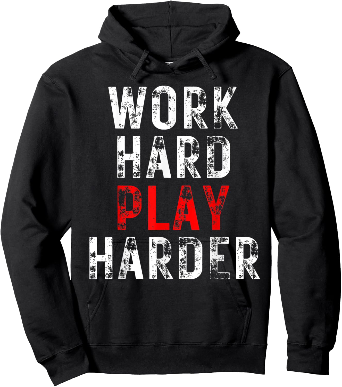 Funny Work Hard Play Hoodie - Hoodie | Black