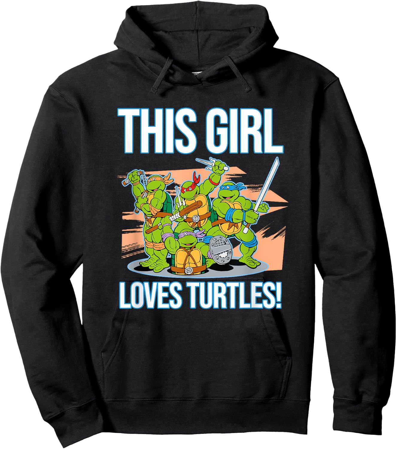 Mademark x Teenage Mutant Ninja Turtles - This Girl Loves Turtles Hoodie - Hoodie | Black
