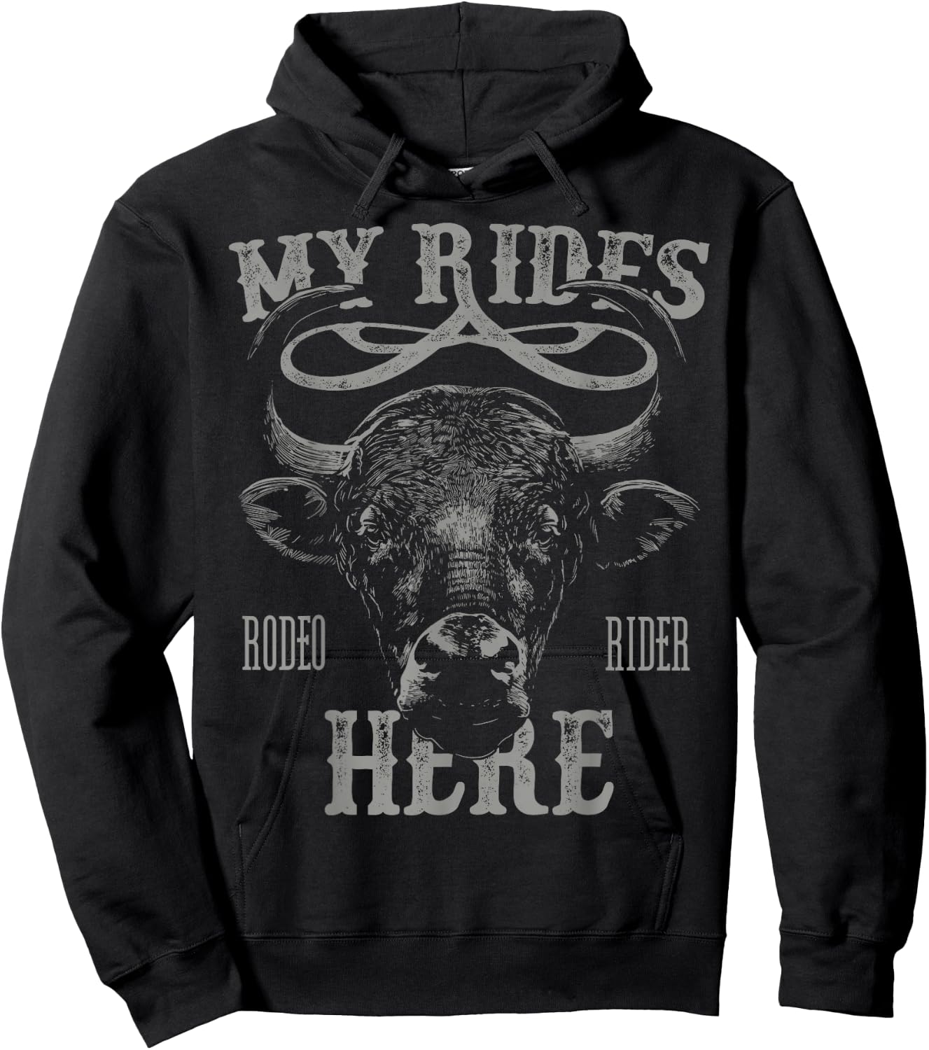 Bull Riding PBR Rodeo Bull Riders Cowboys Western Ranch Hoodie - Hoodie | Black