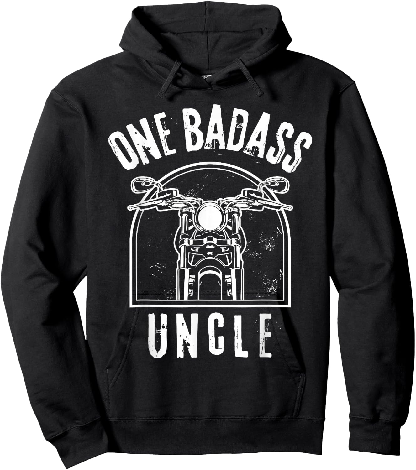 One Badass Uncle Motorcycle Biker Rider Fathers Days Hoodie - Hoodie | Black