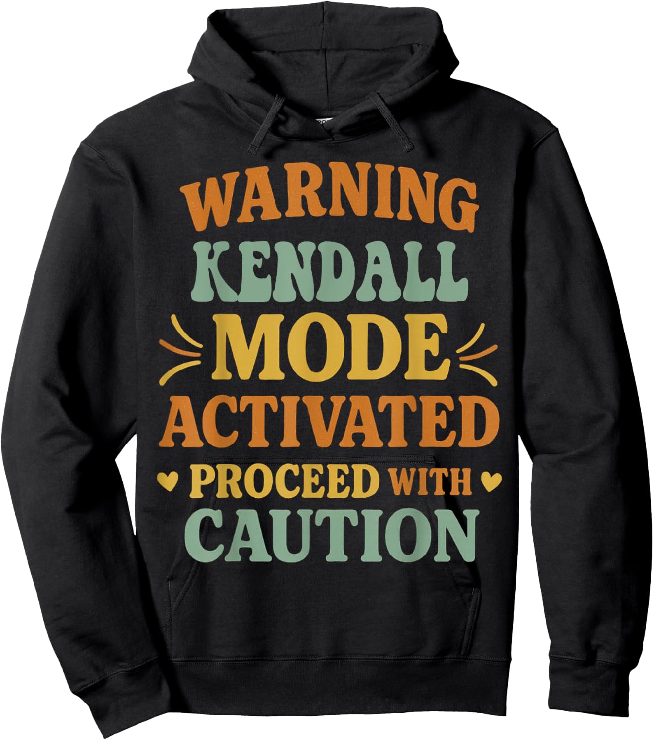 KENDALL Personalized Women's Gift Custom KENDALL Hoodie - Hoodie | Black