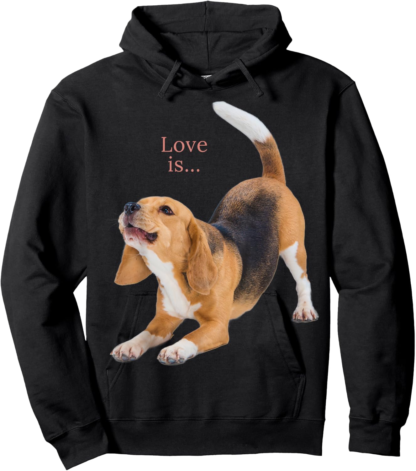 Beagle Shirt Beagles Love Is Dog Mom Dad Puppy Pet Cute Men Women Kids Hoodie - Hoodie | Black