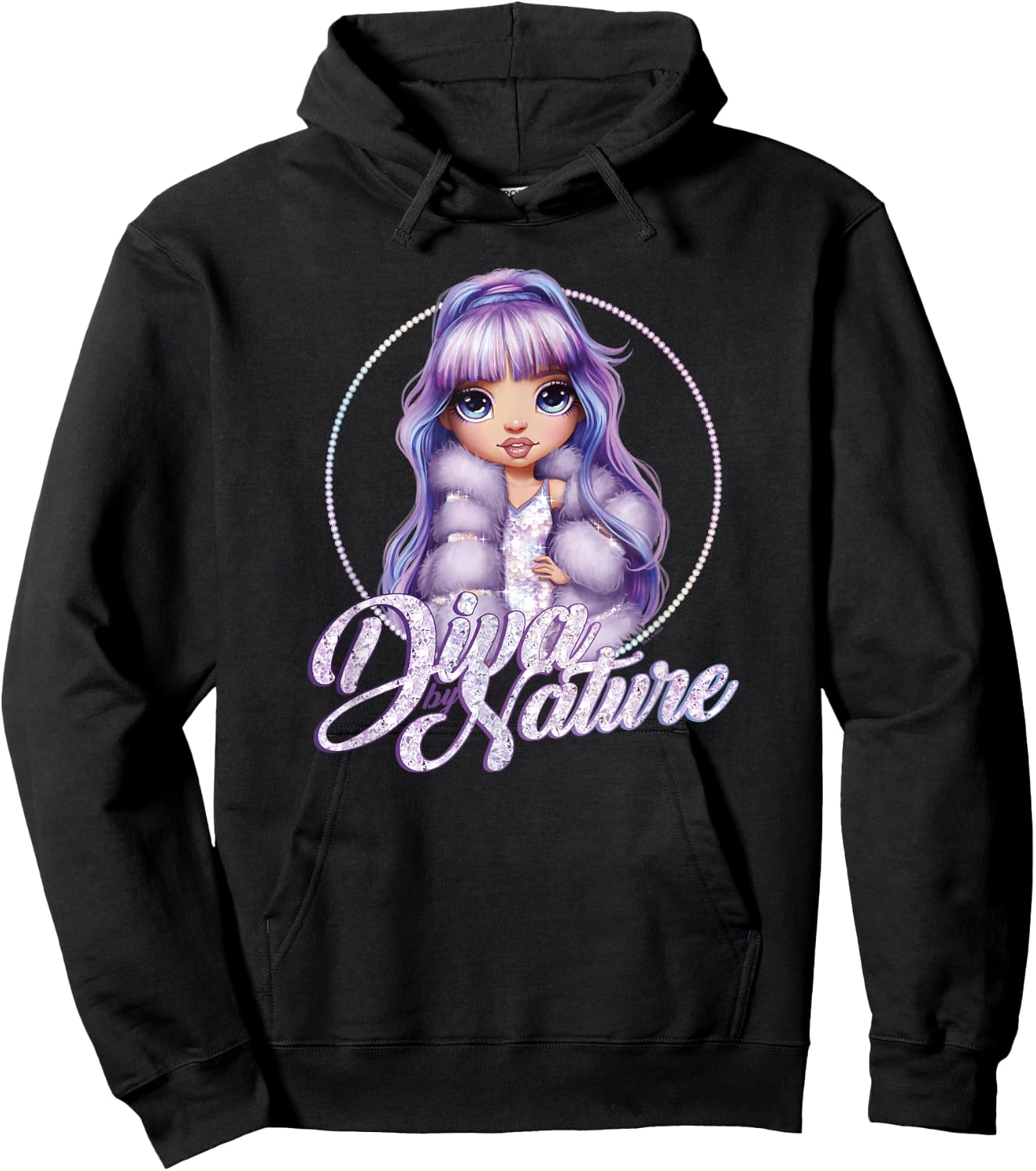Rainbow High Violet Diva By Nature Poster Hoodie - Hoodie | Black