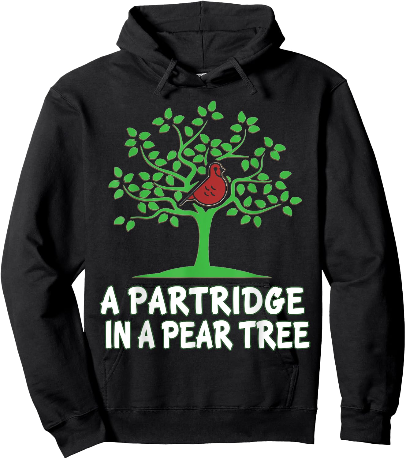 A Partridge in Pear Tree Song 12 Days Christmas Group Gift Hoodie - Hoodie | Black