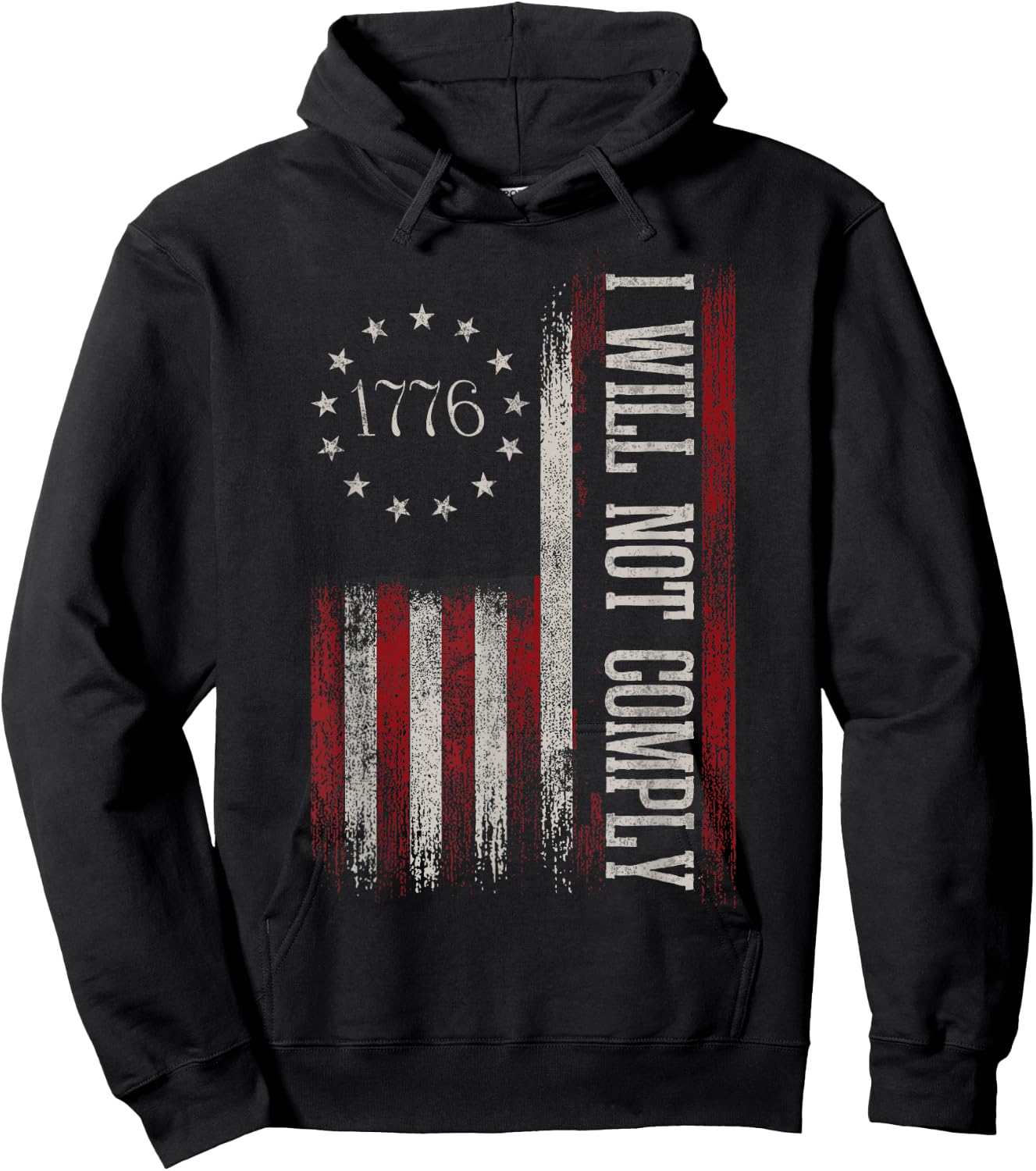Medical Freedom I Will Not Comply No Mandates Hoodie - Hoodie | Black