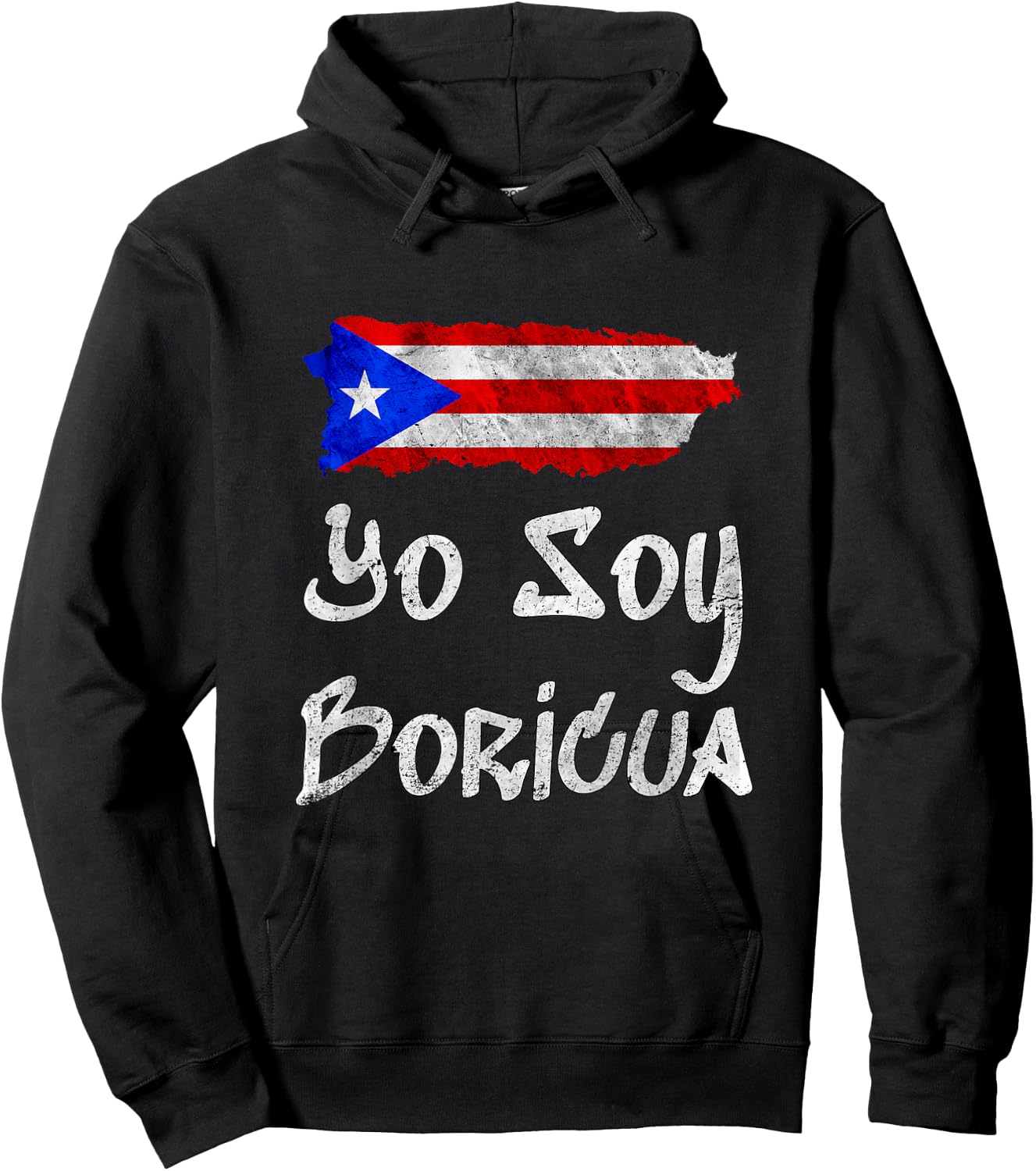 Yo Soy Boricua Island of Puerto Rico Flag Taino Art Hoodie - Hoodie | Black