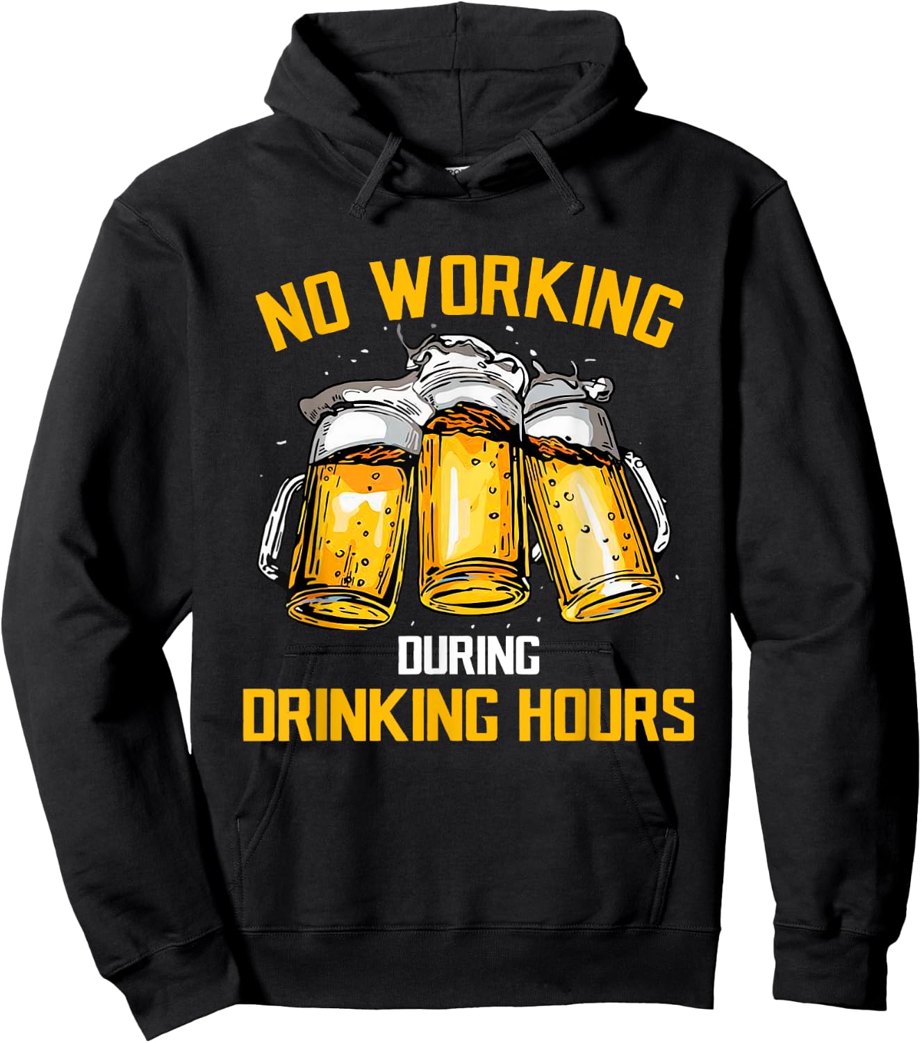 Beer No Working During Drinking Hours Hoodie - Hoodie | Black