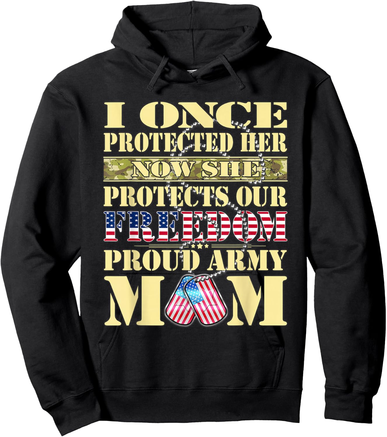 My Daughter is A Soldier Proud Army Mom Military Mother Gift Hoodie - Hoodie | Black