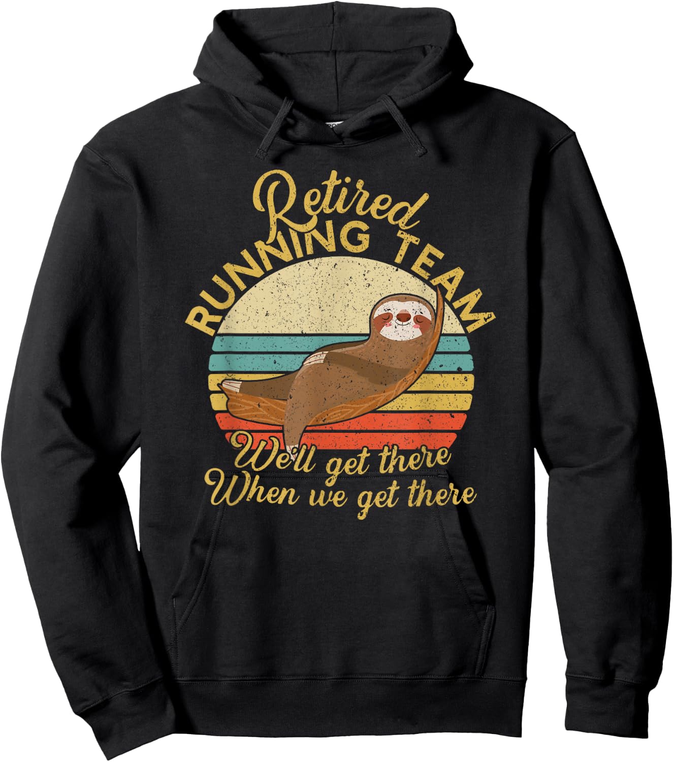 Retired Running Team Funny Marathon Runner Retirement Gift Hoodie - Hoodie | Black