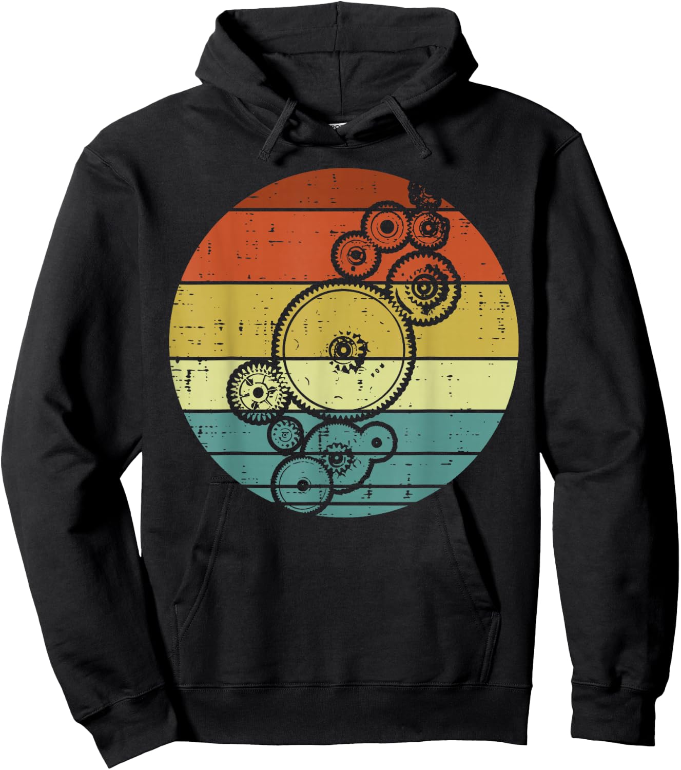Gear Car Boys Retro Car Technician Car Mechanic Garage Men Hoodie - Hoodie | Black