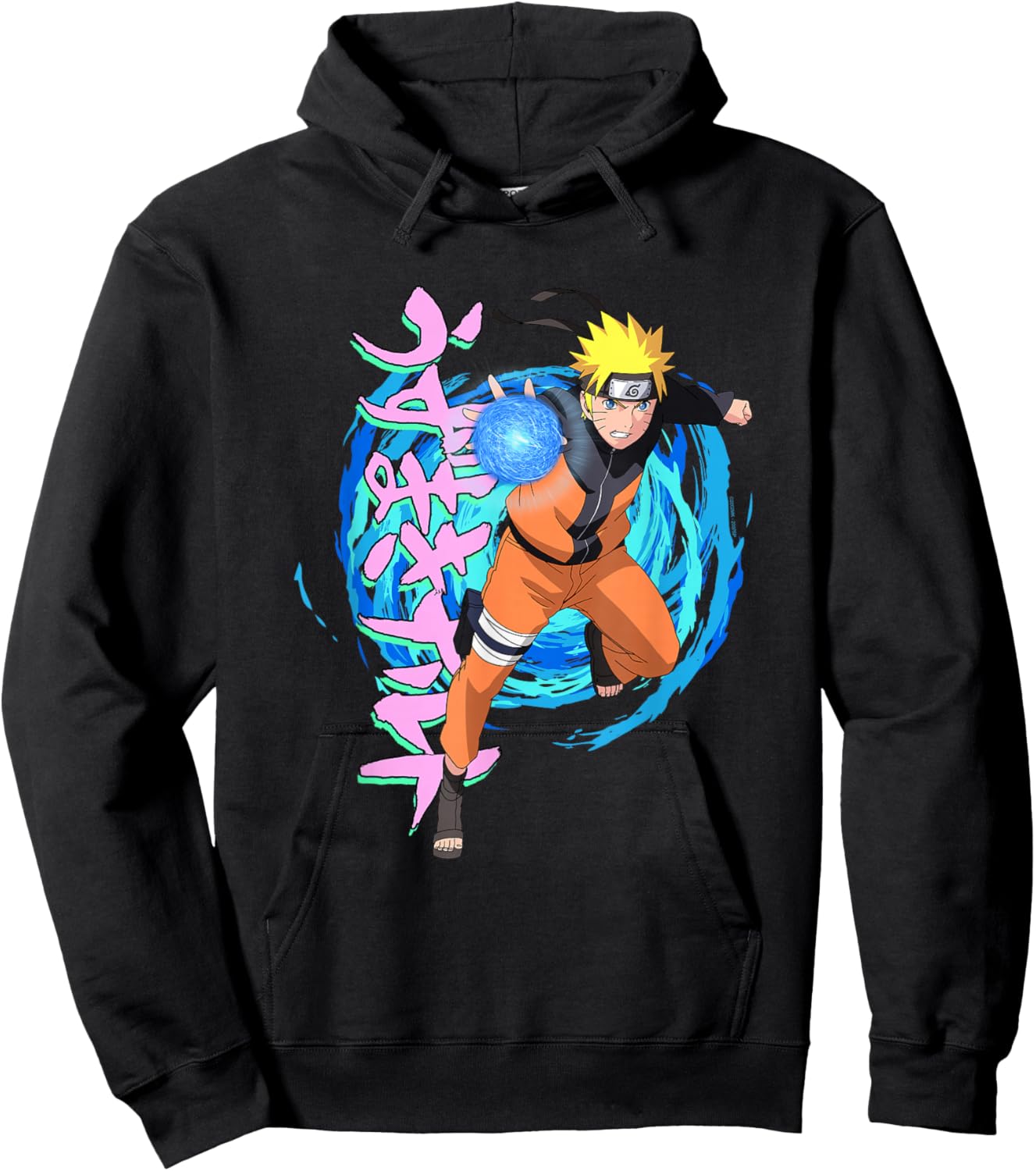 Naruto Shippuden Blue Spirals Rasengan Anime Hoodie - Hoodie | Black